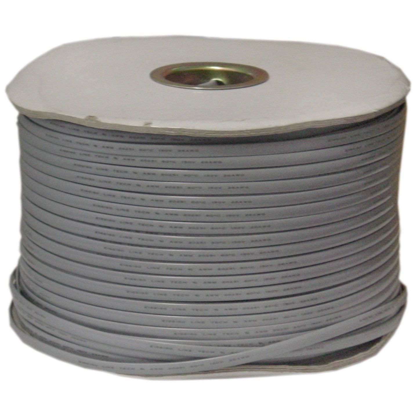 Bulk 1000ft Flat Telephone Cable - 26 AWG 6 Conductor Silver Satin Wire Spool for Home/Office Phone Line Installation & Repair