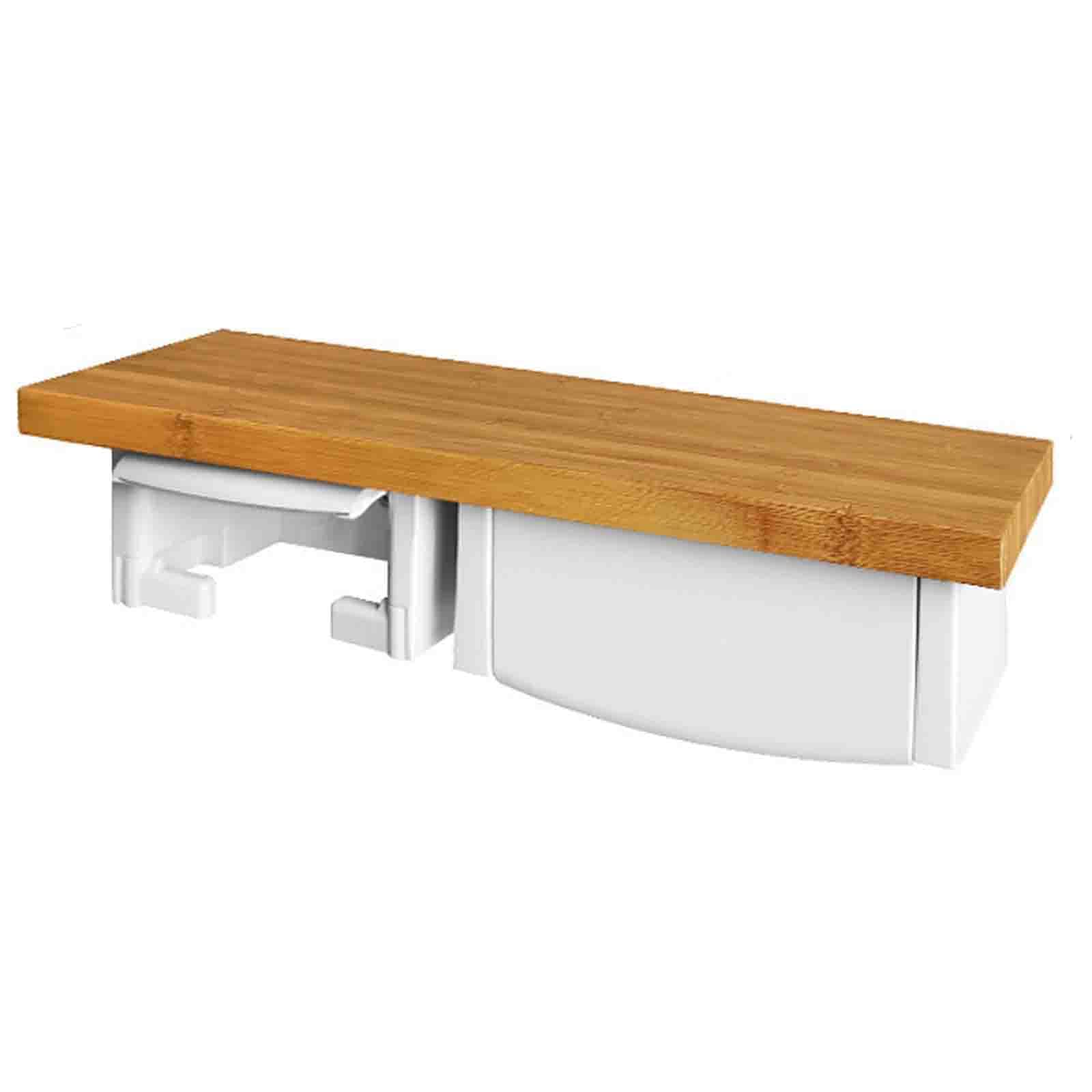 Wall Mounted Toilet Paper Holder - Double Roll Bathroom Tissue Dispenser with Storage Shelf, Solid Walnut Wood Toilet Roll Stand for Bathroom & Kitchen | Space-Saving Bath Organizer for Small Spaces