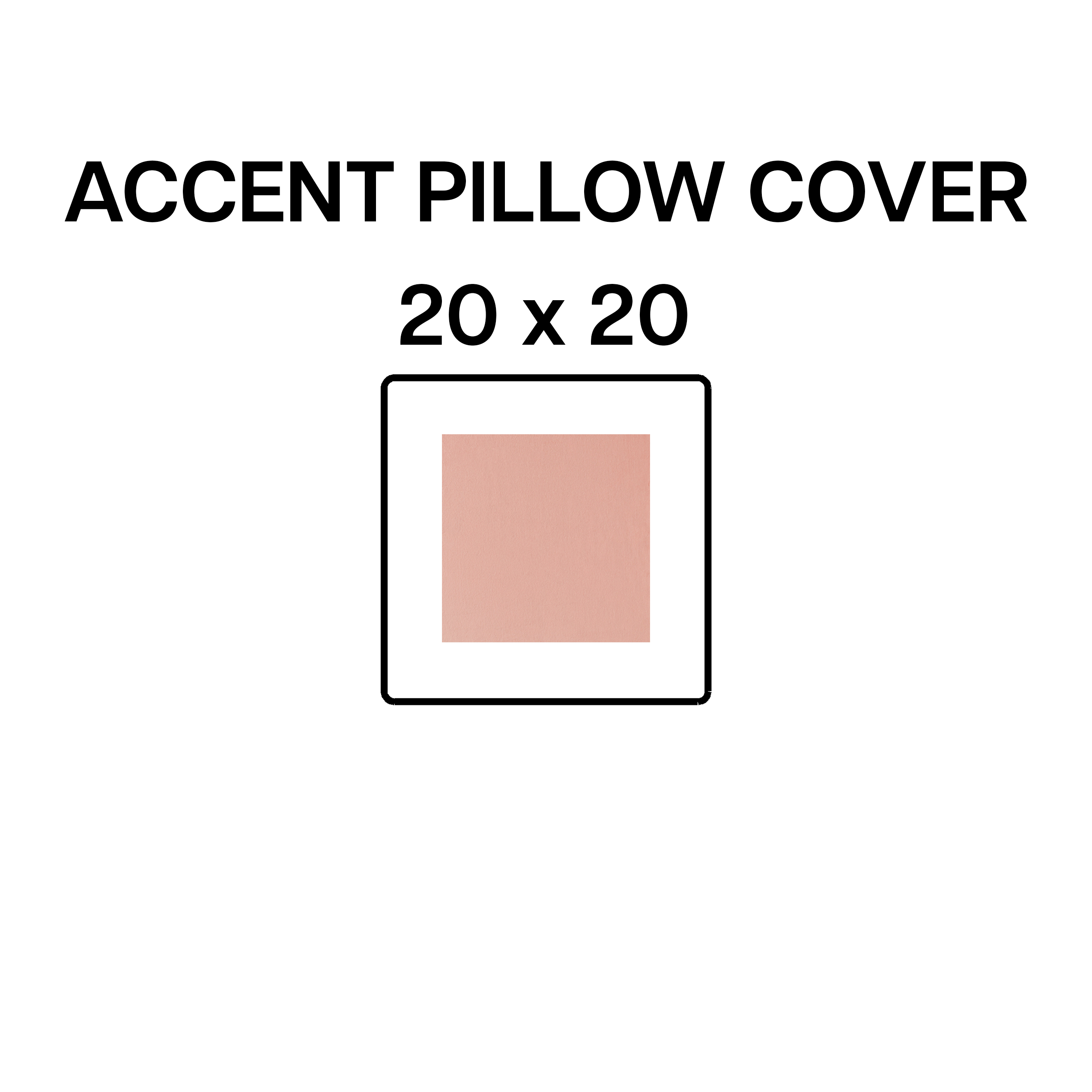 20x20 Powder Pink Accent Pillow Cover - Soft Decorative Throw Pillow Case for Sofa, Bed & Couch - BP 642 51 Home Decor