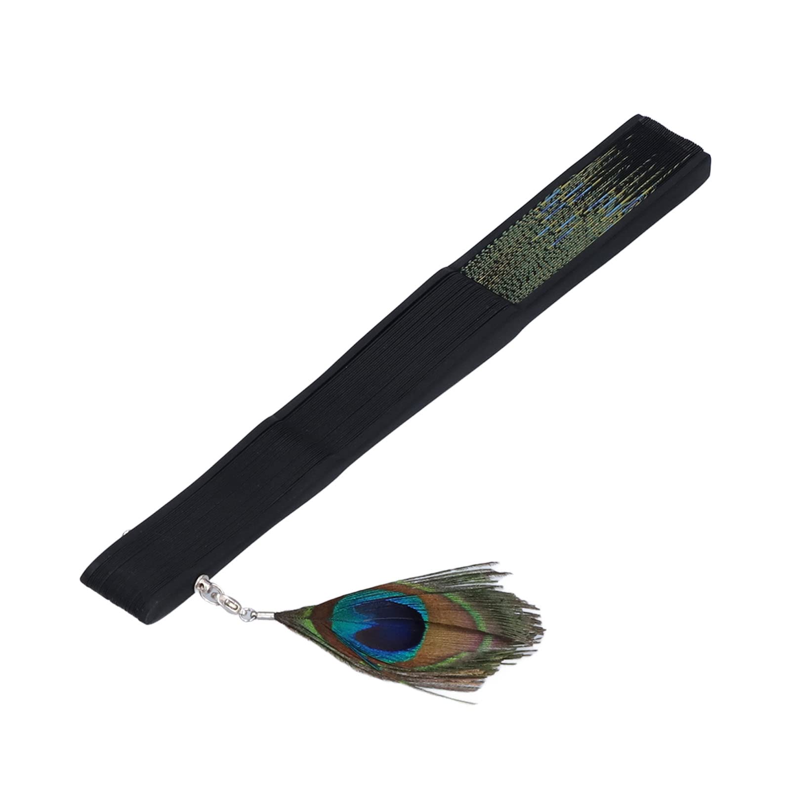 Elegant Foldable Portable Hand Fan - Black Bone Chinese Fan for Dance Performance, Gift, and Fashion Decoration | Perfect for Weddings, Cosplay & Home Décor