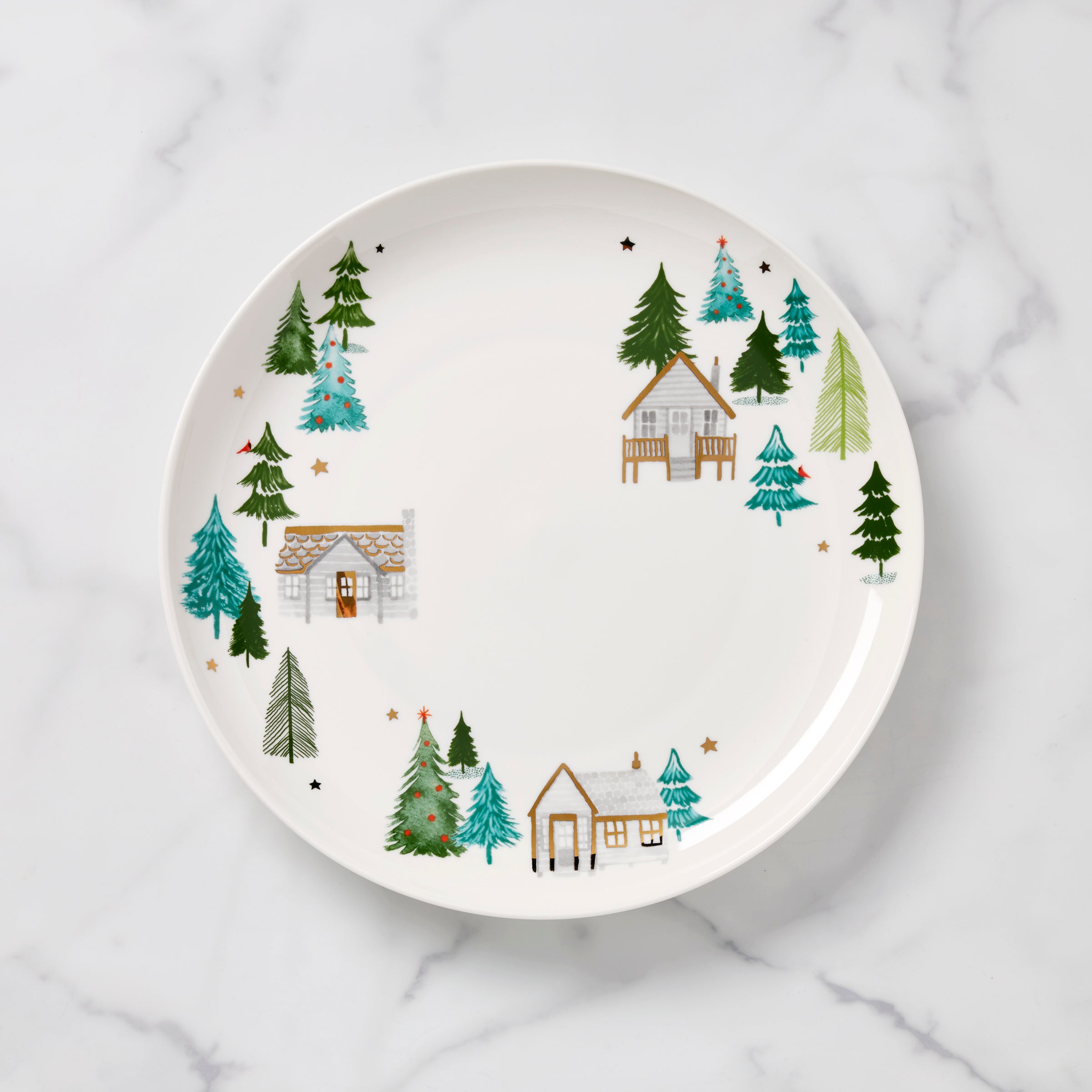 Balsam Lane Round Platter - Elegant Serving Tray for Cheese, Charcuterie & Appetizers | Perfect for Dinner Parties, Entertaining & Holiday Gatherings