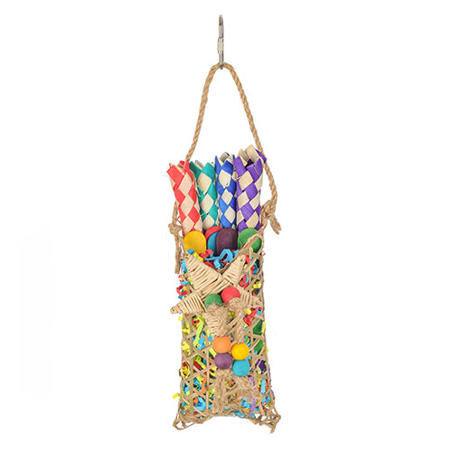 Colorful Shreddable Bird Toy for Parrots - Fun Chewing & Foraging Activity - Perfect for Playtime & Mental Stimulation