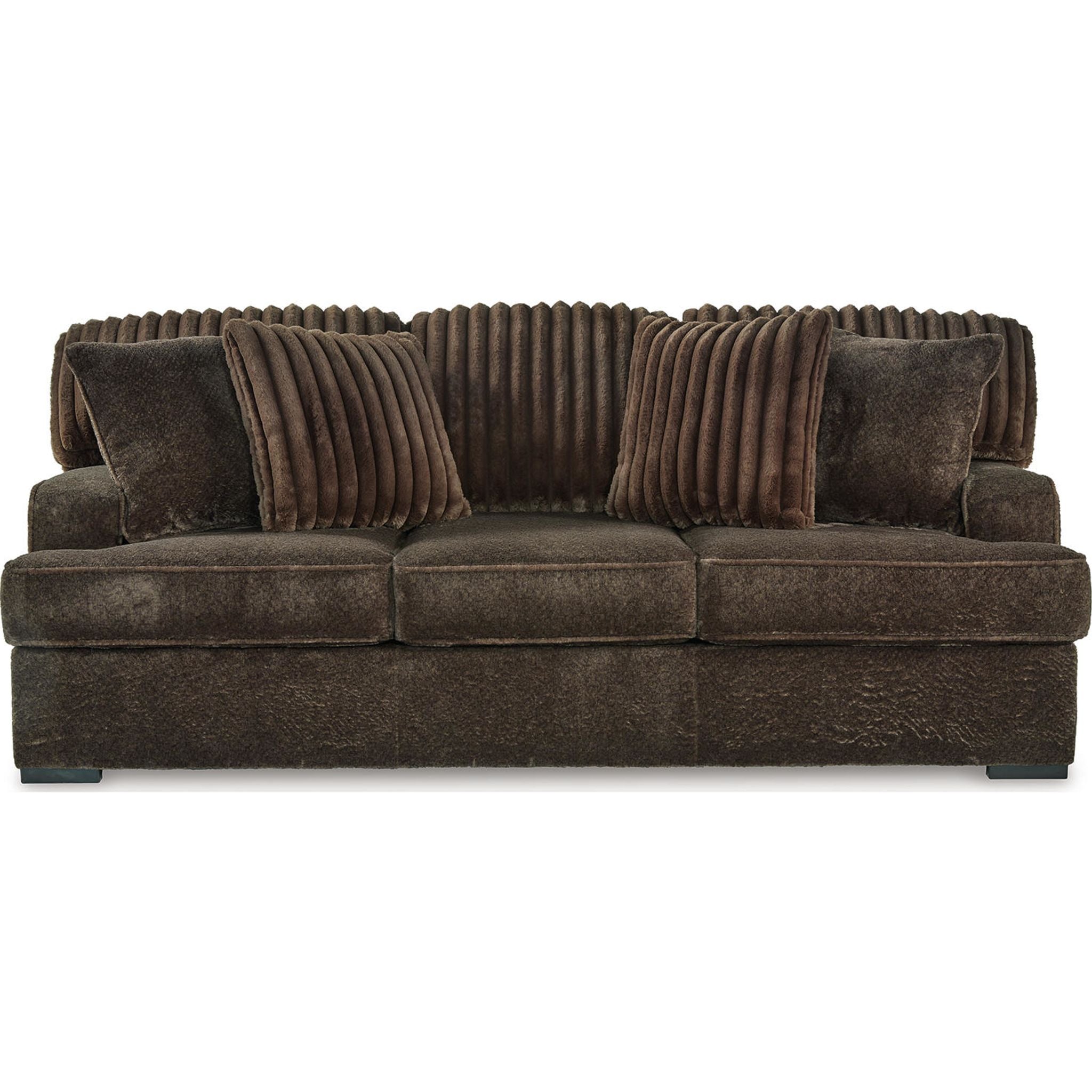 Aylesworth Sofa - Premium Chocolate Brown Leather Living Room Couch for Modern Home Decor | Comfortable & Stylish Seating for Family Gatherings & Relaxation