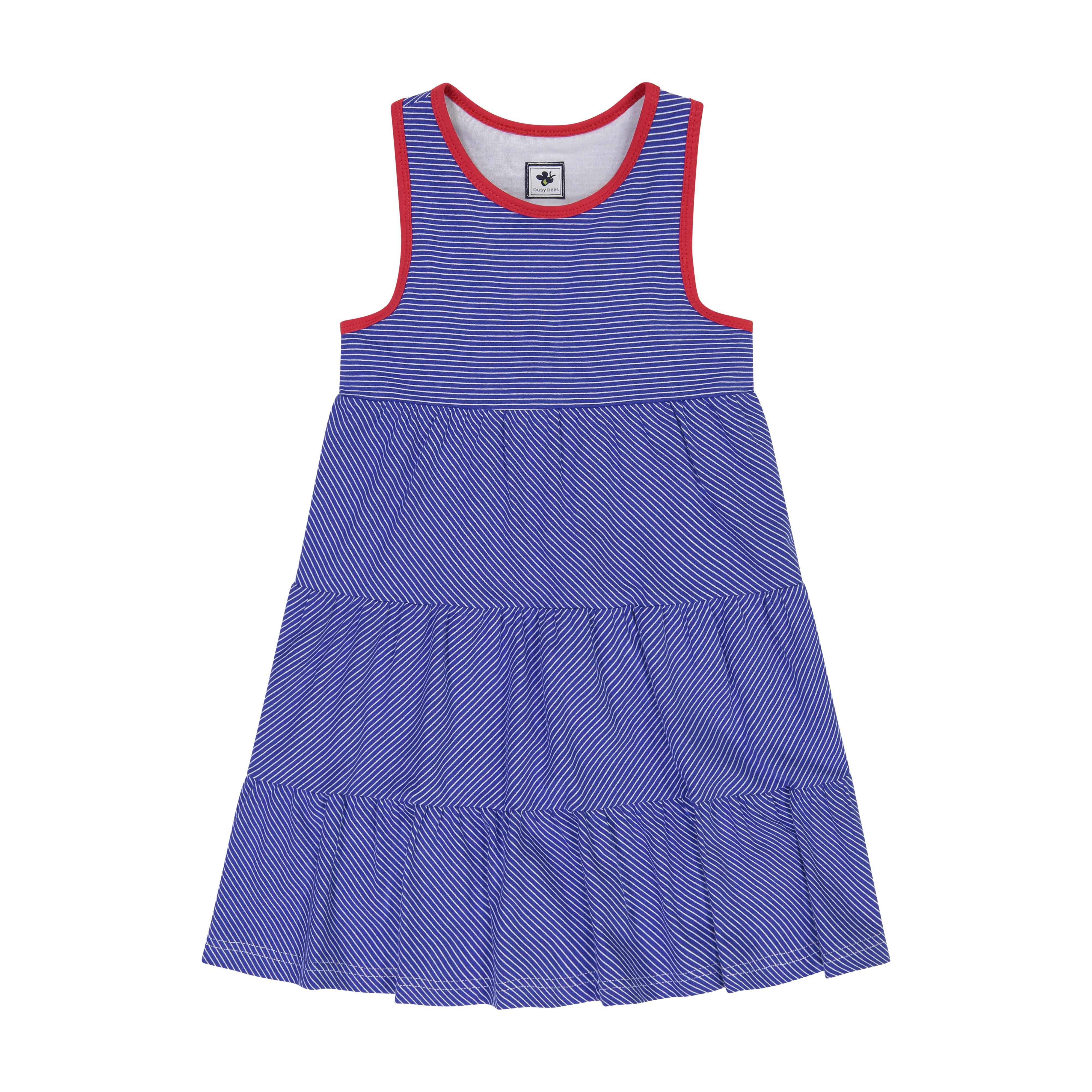 Parker Racerback Dress for Women - Royal Blue Striped Knit Summer Dress | Casual, Work & Party Wear