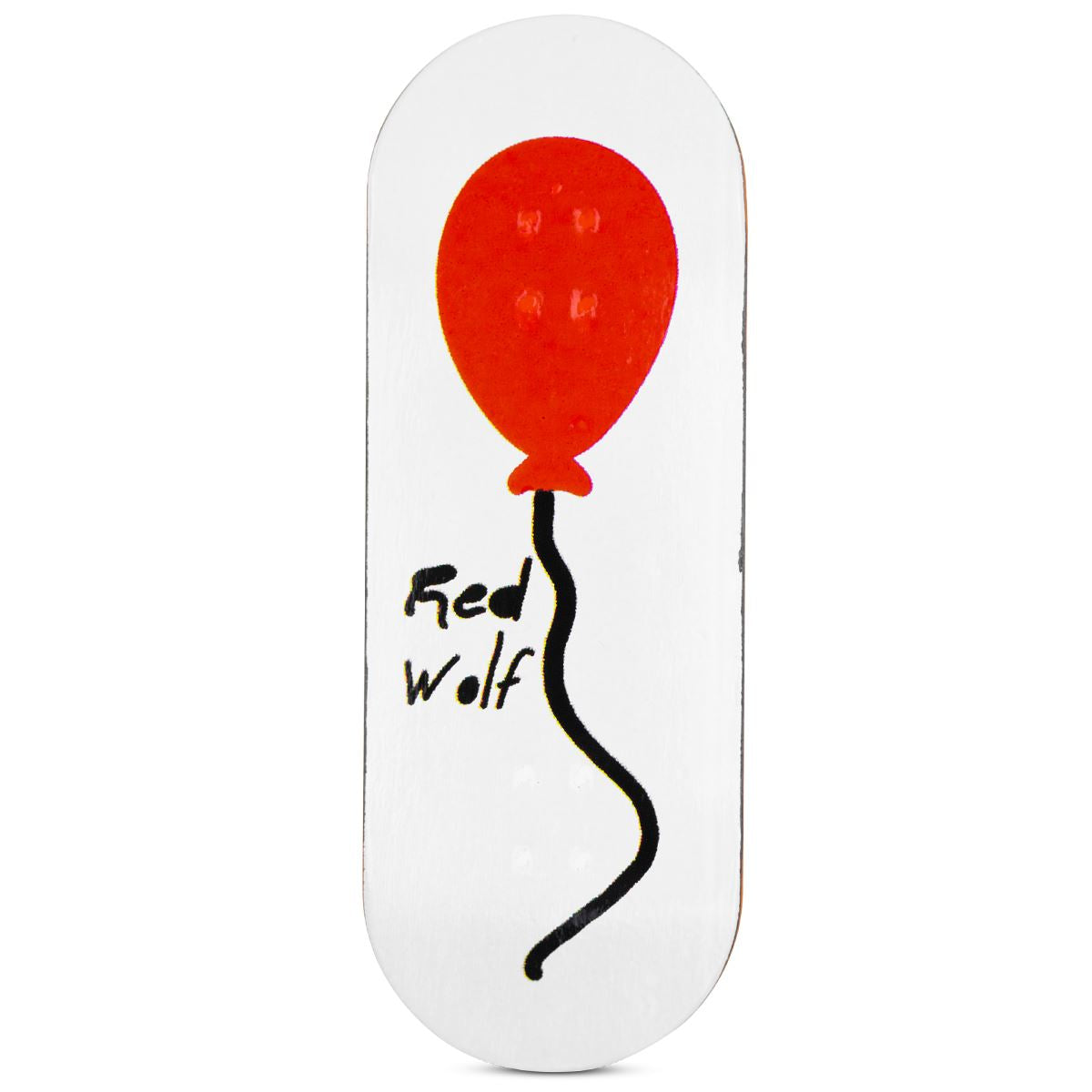 Red Wolf Fingerboard Deck - Professional Mini Skateboard for Finger Tricks & Stunts | Perfect for Skateboard Enthusiasts & Collectors | Great for Indoor Practice, Office Fun & Stress Relief