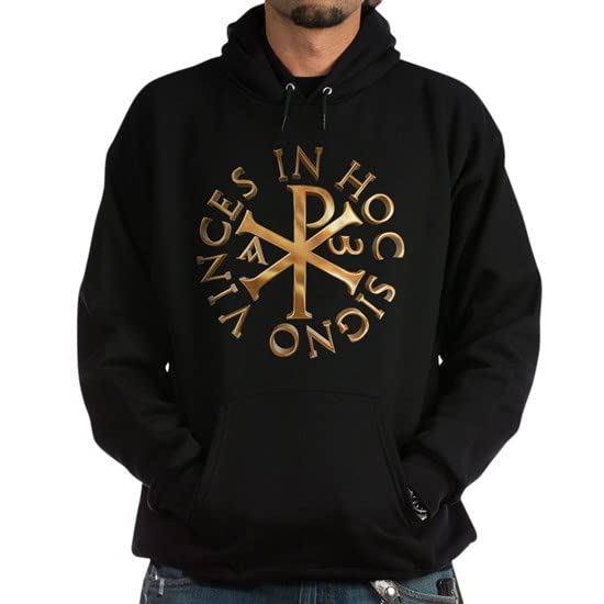 Chi Rho Hoodie for Men - Dark Pullover Sweatshirt | Christian Apparel | Perfect for Church, Bible Study & Everyday Wear