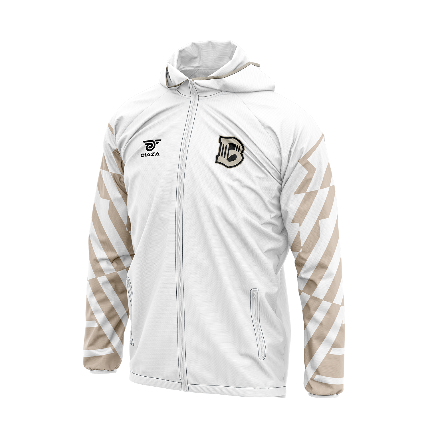 Brooklyn FC White Windrunner Youth Soccer Jacket - Lightweight Waterproof Training Jacket for Kids - Perfect for Outdoor Soccer Practice and Cold Weather Games