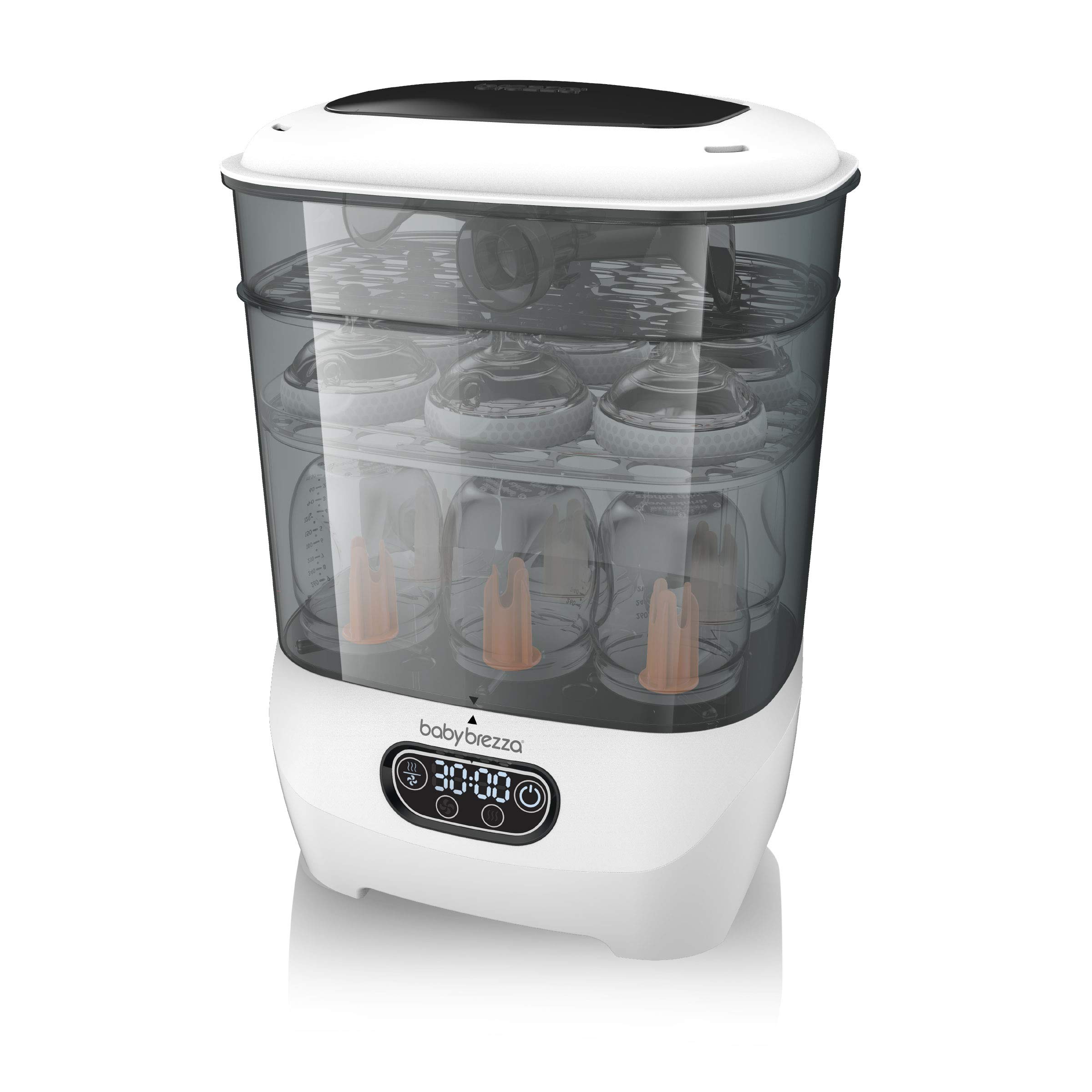 Baby Brezza Advanced Electric Bottle Sterilizer and Dryer - Universal Steam Sterilization for All Baby Bottles, Pacifiers & Breast Pump Parts (Plastic/Glass) with HEPA Filtration - Perfect for Nursery, Travel & Daily Baby Care