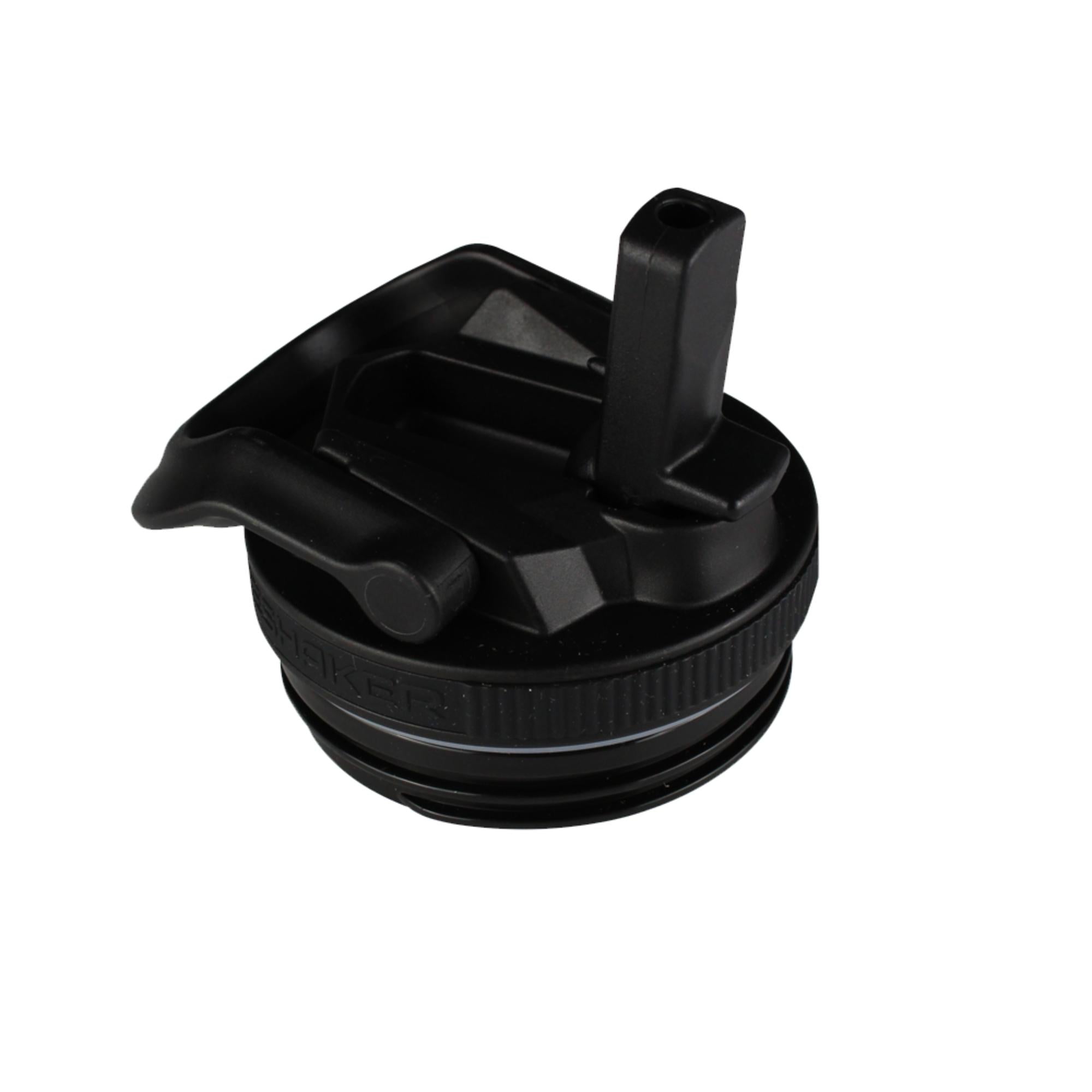 14oz & 20oz Sport Water Bottle Lid with Straw - Black Lid & Black Band - Perfect for Gym, Hiking, and Outdoor Activities