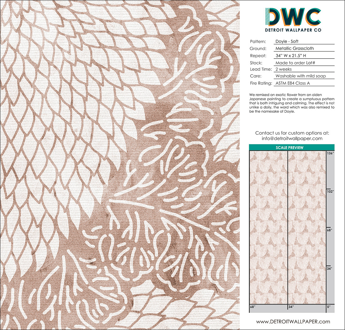 Doyle Soft Grasscloth Wallpaper - Natural Textured Wall Covering for Living Room, Bedroom & Office Decor
