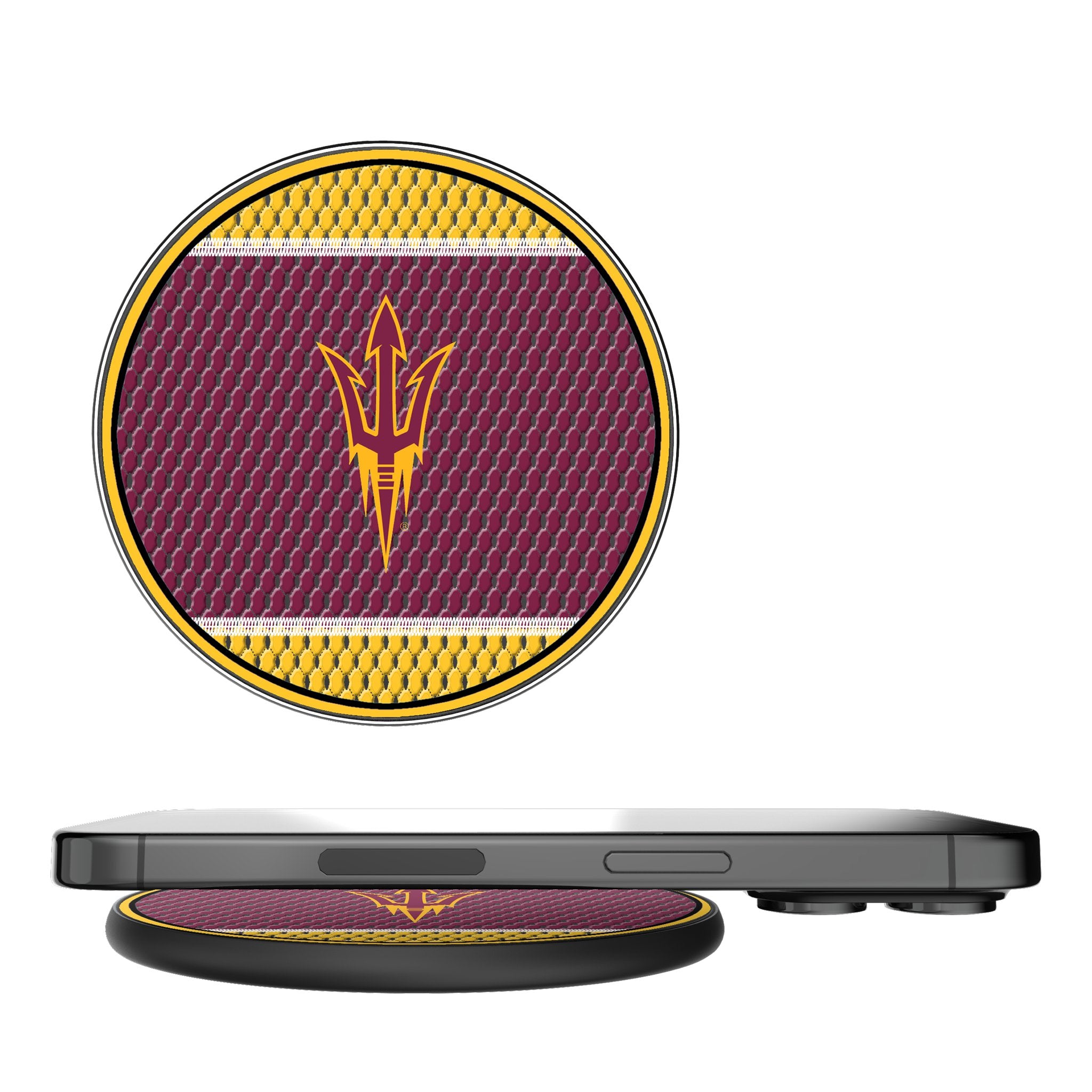 Arizona State University Sun Devils 15W Fast Wireless Charger - Perfect for Home, Office, and Travel Charging Needs