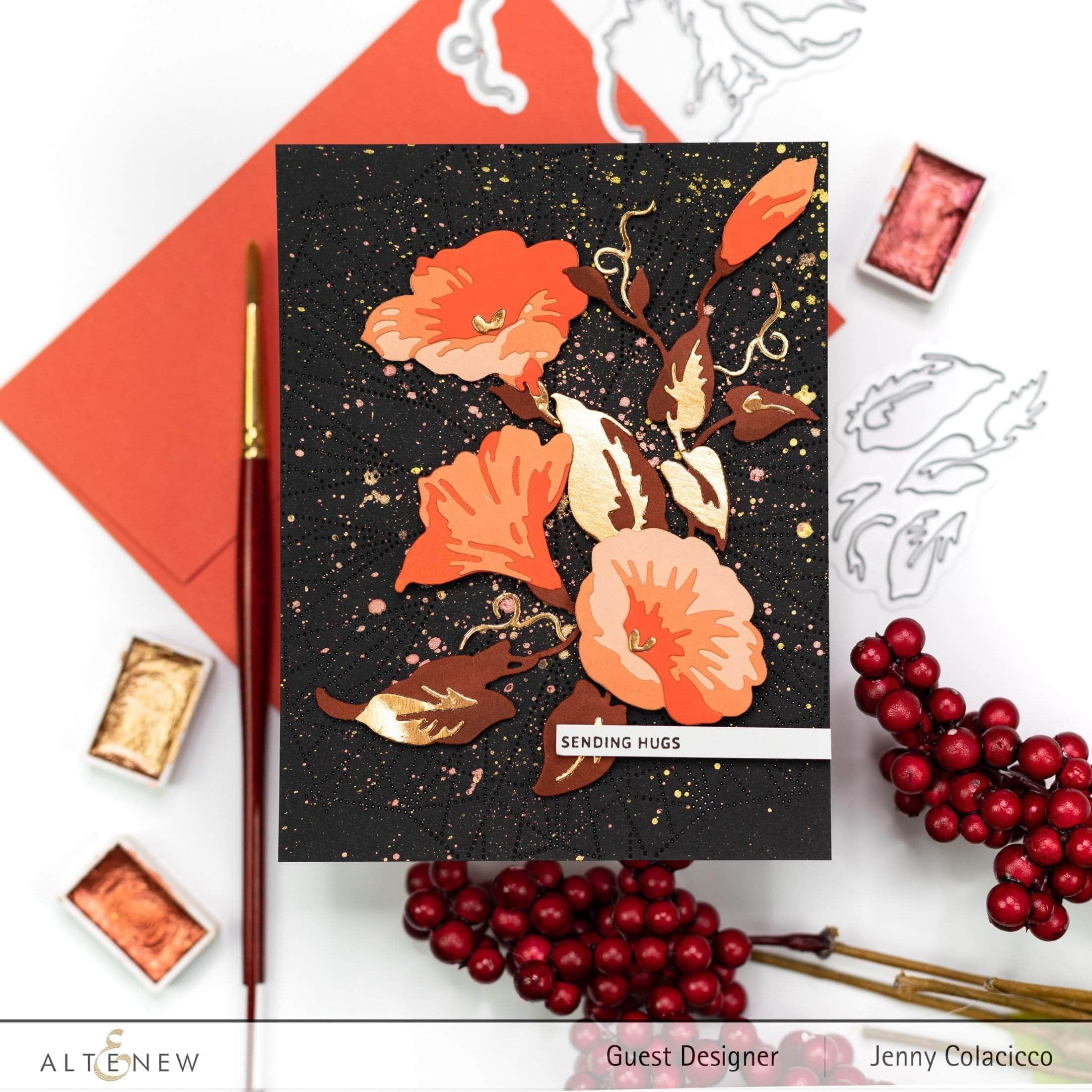 Morning Glory Layering Die Set for Card Making - Floral Paper Crafting Dies for Scrapbooking, DIY Greeting Cards, and Home Decor Projects