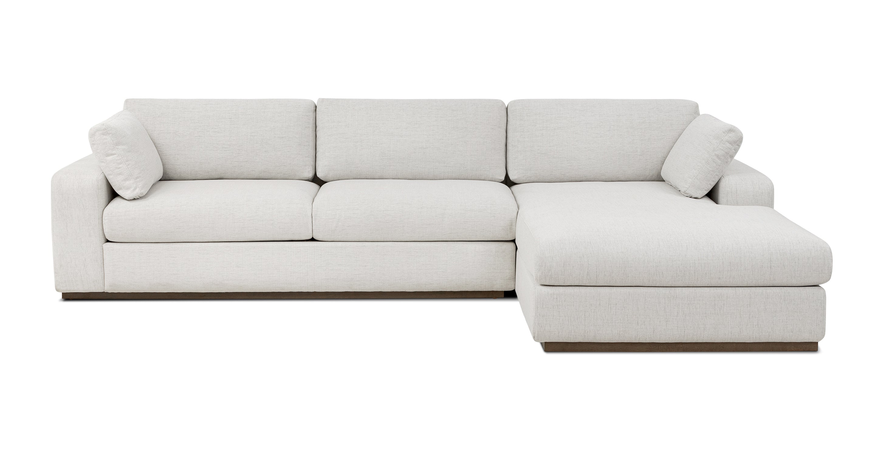 Malaga Right Facing Sectional Sofa - Modern L-Shaped Couch with Reversible Chaise for Living Room, Family Room & Home Theater | Comfortable Fabric Upholstery