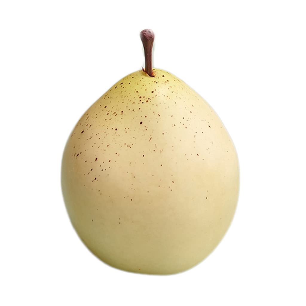 Artificial Yellow Pear Fruit Model - 20 Inch Realistic Fake Fruit for Home Decor, Kitchen Cabinet Display, Photography Props & Vegetable Decoration | Perfect for Styling, Food Photography & Table Centerpieces