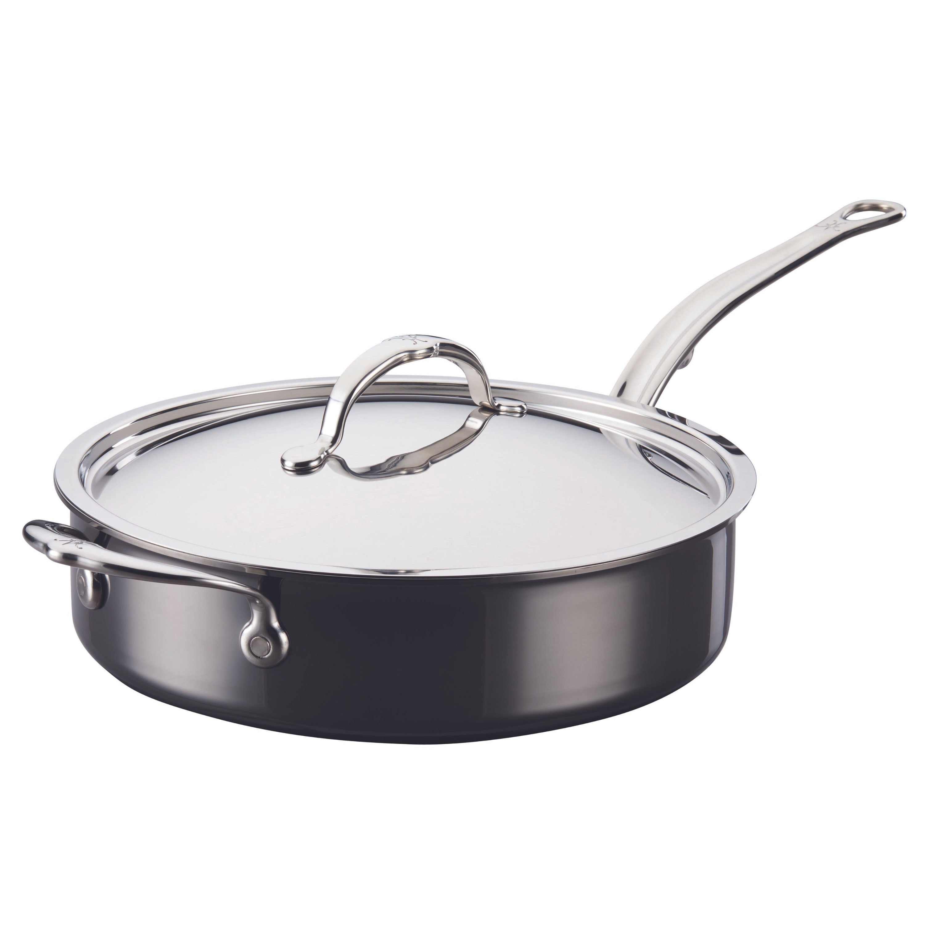 Hestan Nanobond Nonstick Covered Saute Pan with Helper Handle - Perfect for Searing, Frying & Cooking Everyday Meals in the Kitchen
