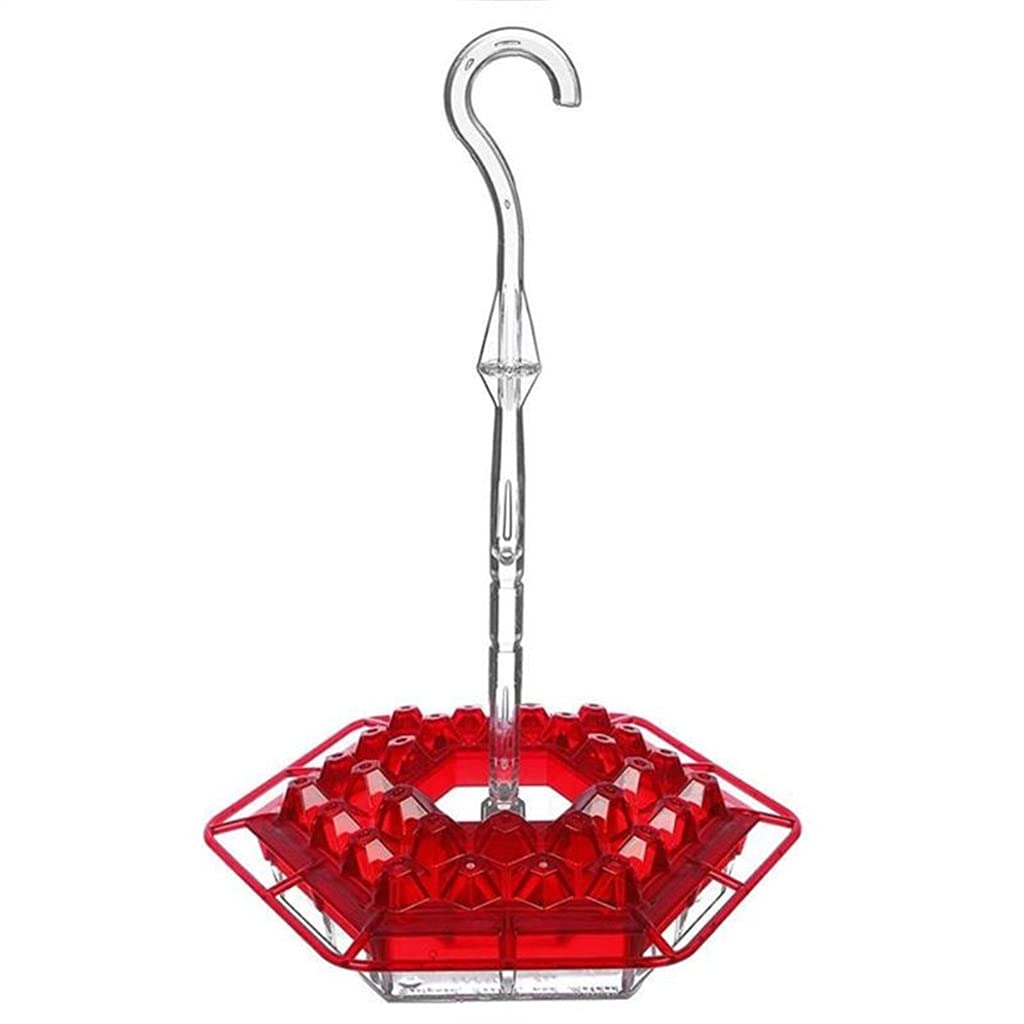 Diamond-Shaped Hummingbird Feeder - Hanging Water Drinker & Seed Dispenser for Outdoor Garden, Patio, and Bird Supplies | Attracts Wild Birds to Your Backyard
