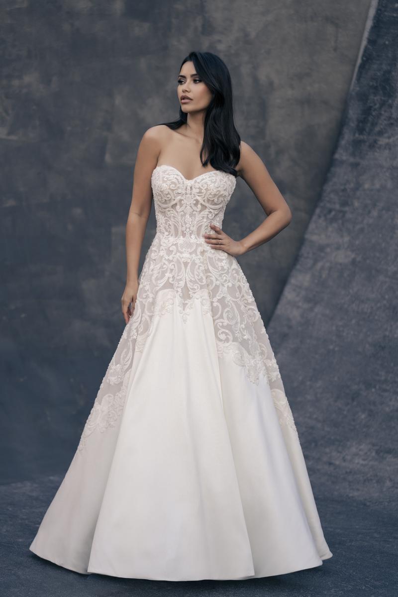Allure Bridals Couture Wedding Dress C713 - Elegant Lace A-Line Gown for Brides, Bridal Showers & Formal Occasions
