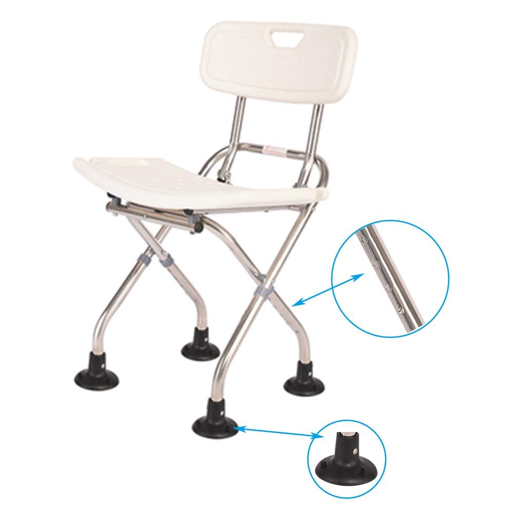 Adjustable Shower Chair & Bathtub Bench - Portable Bath Safety Seat for Elderly, Handicapped & Disabled - Non-Slip Toilet Transfer Stool for Home & Hospital Use