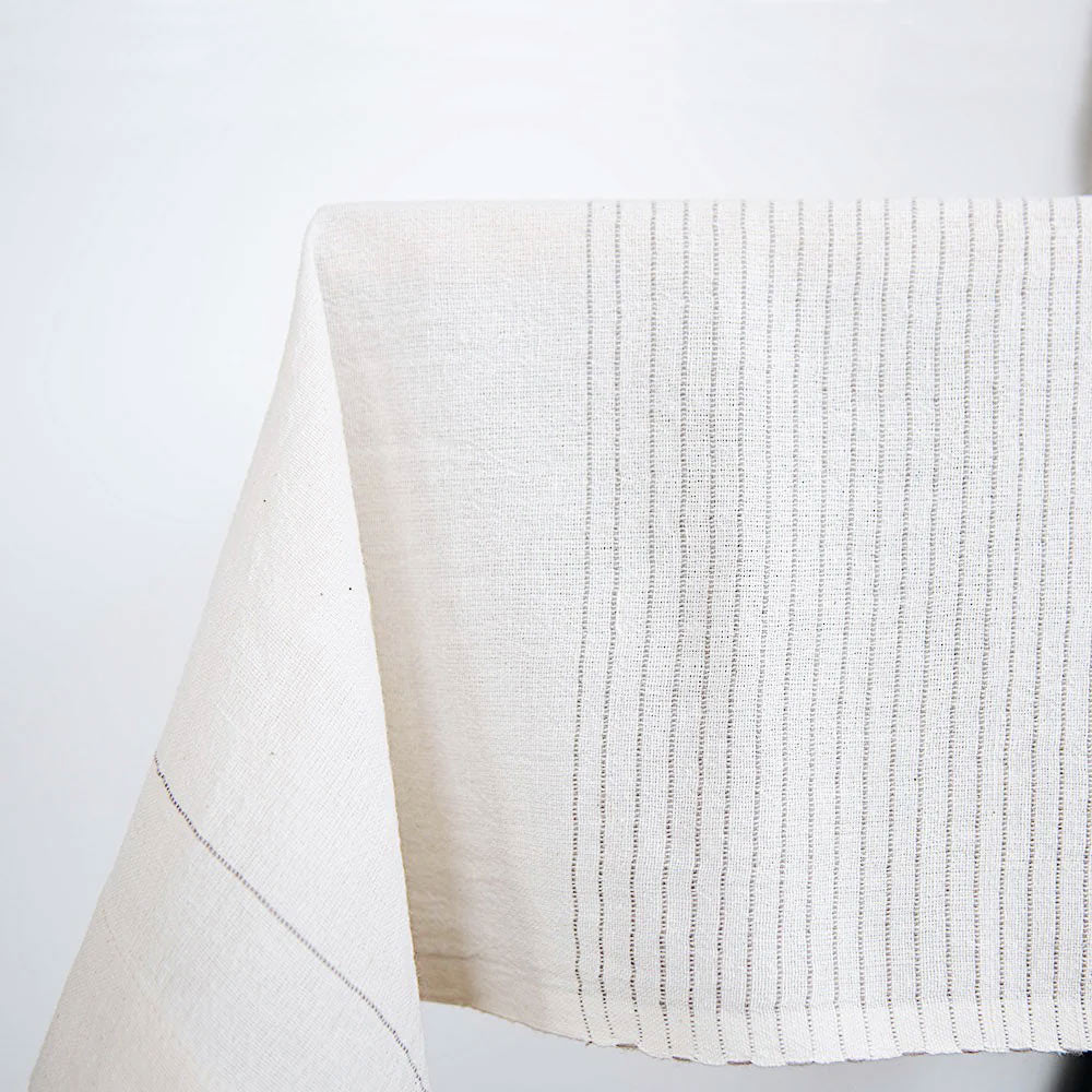 Premium Ethiopian Cotton Tablecloth - Handwoven Stone Washed for Elegant Dining & Home Decor - Perfect for Weddings, Parties & Everyday Use