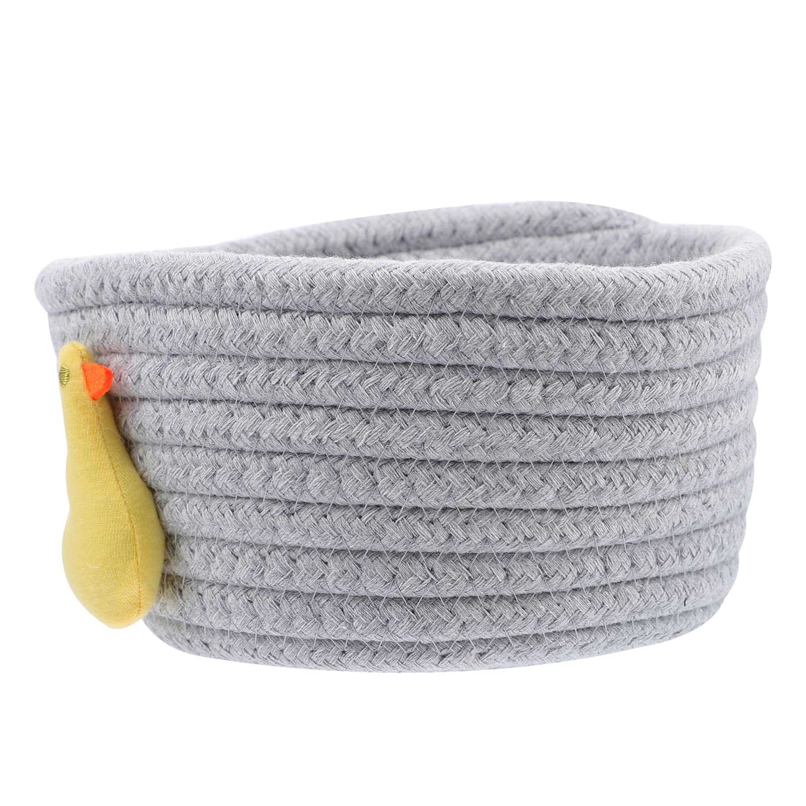 YARNOW Woven Storage Basket Organizer - Grey Fabric Cube Bins for Home Organization, Toys, Snacks & Cosmetics | Perfect for Bedroom, Nursery & Bathroom Storage Solutions