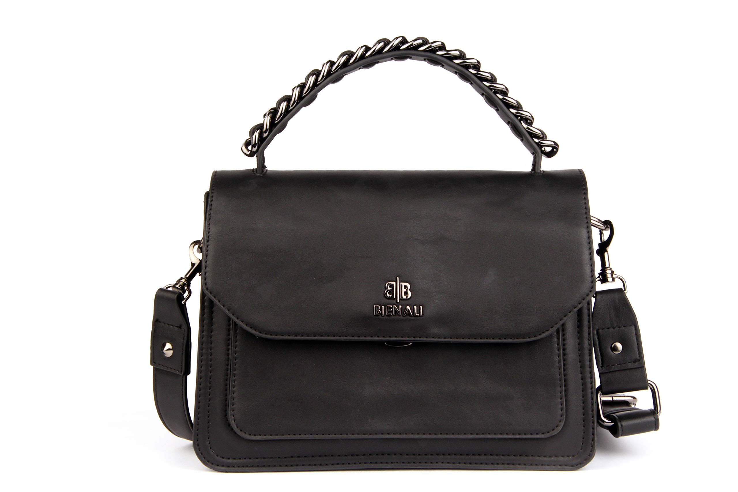 Bienali Bayla Designer Chain Strap Top Handle Flap Crossbody Bag for Women - Elegant Shoulder Purse for Parties, Dating & Night Out