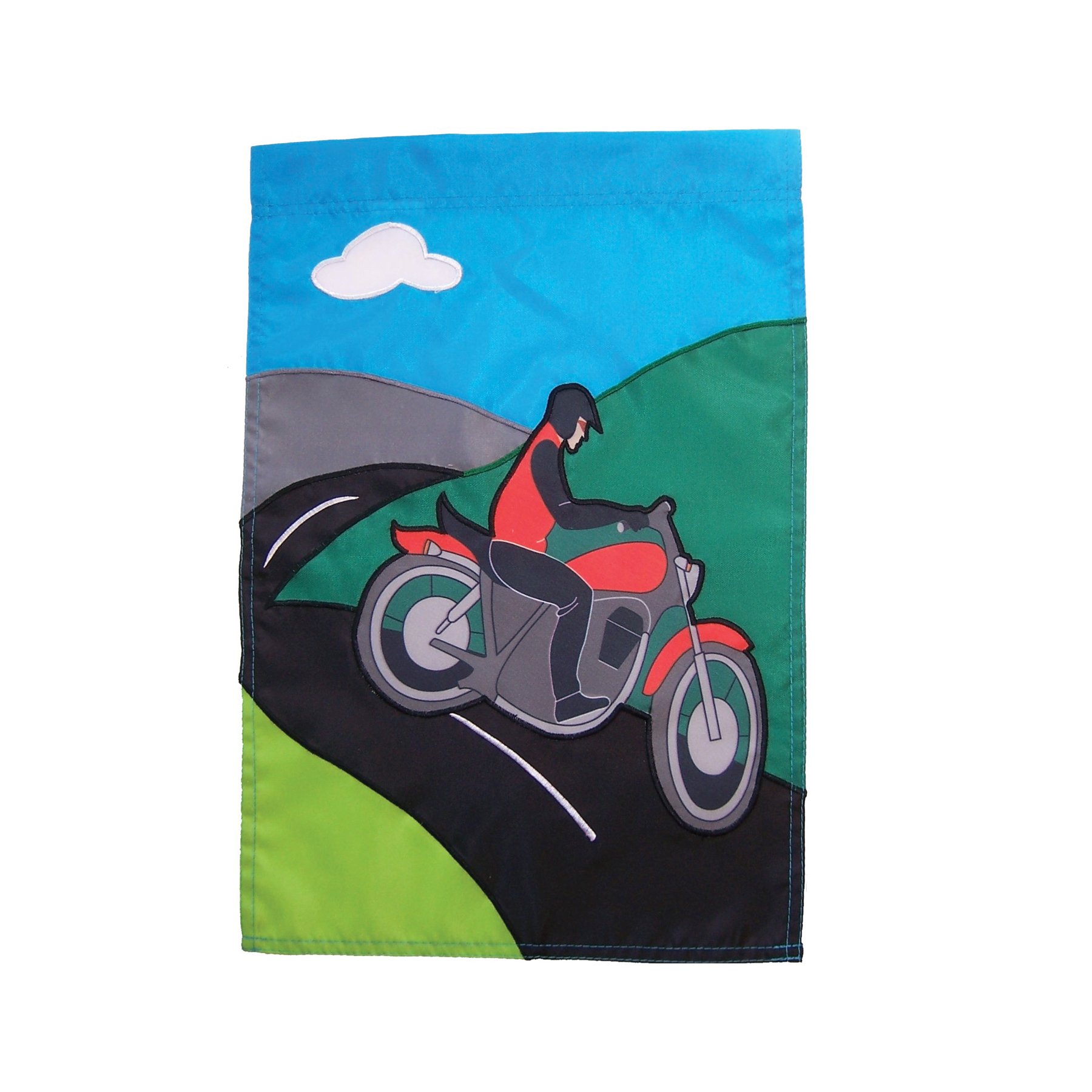 Motorcycle Man Garden Flag - Durable Outdoor Decoration for Patio, Yard & Lawn - Perfect for Bikers & Motorcycle Enthusiasts