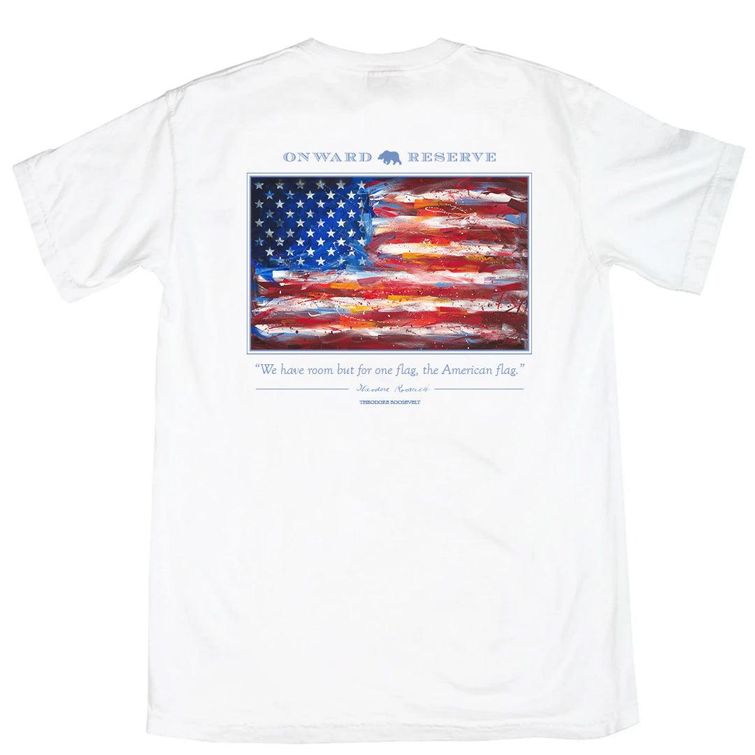 Youth American Flag Lewis Tee - Patriotic Graphic T-Shirt for Boys & Girls | Comfortable Cotton Casual Wear for School, Sports & 4th of July Celebrations