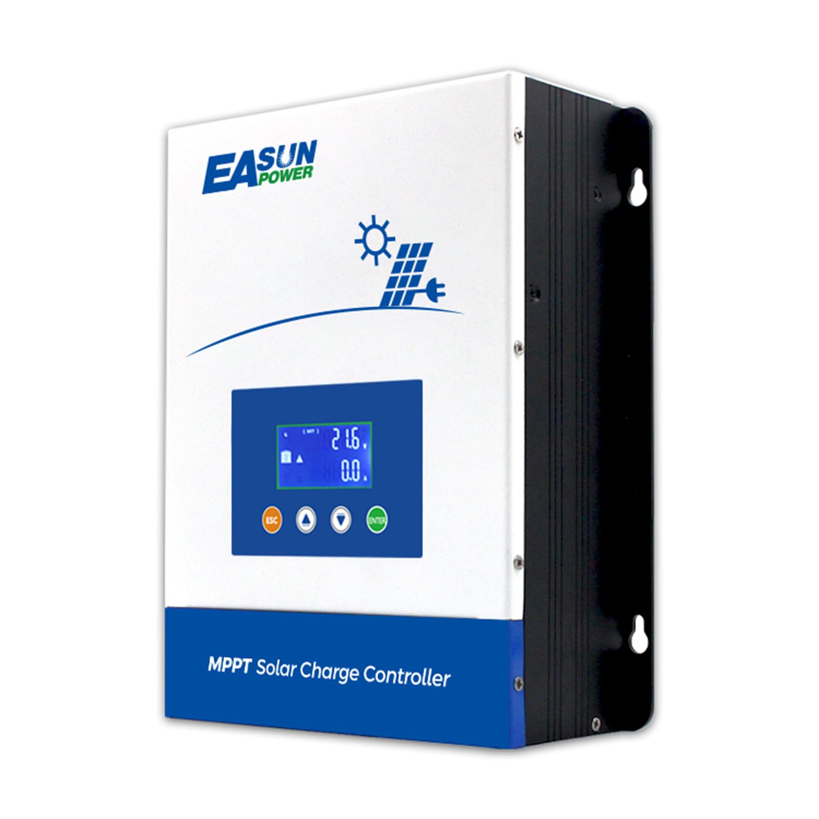 POWLAND 100A MPPT Solar Charge Controller 12V/24V/36V/48V Auto, 150V Max Input with LCD Display - Intelligent Solar Panel Regulator for RV, Boat, Off-Grid & Home Solar Systems
