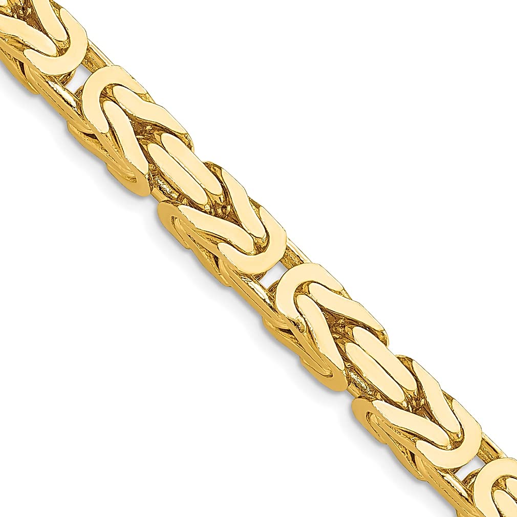 14K Yellow Gold 20 Inch 6.5mm Byzantine Link Chain Necklace - Elegant Pendant Charm Fine Jewelry for Women - Perfect Gift for Her - Ideal for Weddings, Anniversaries & Special Occasions