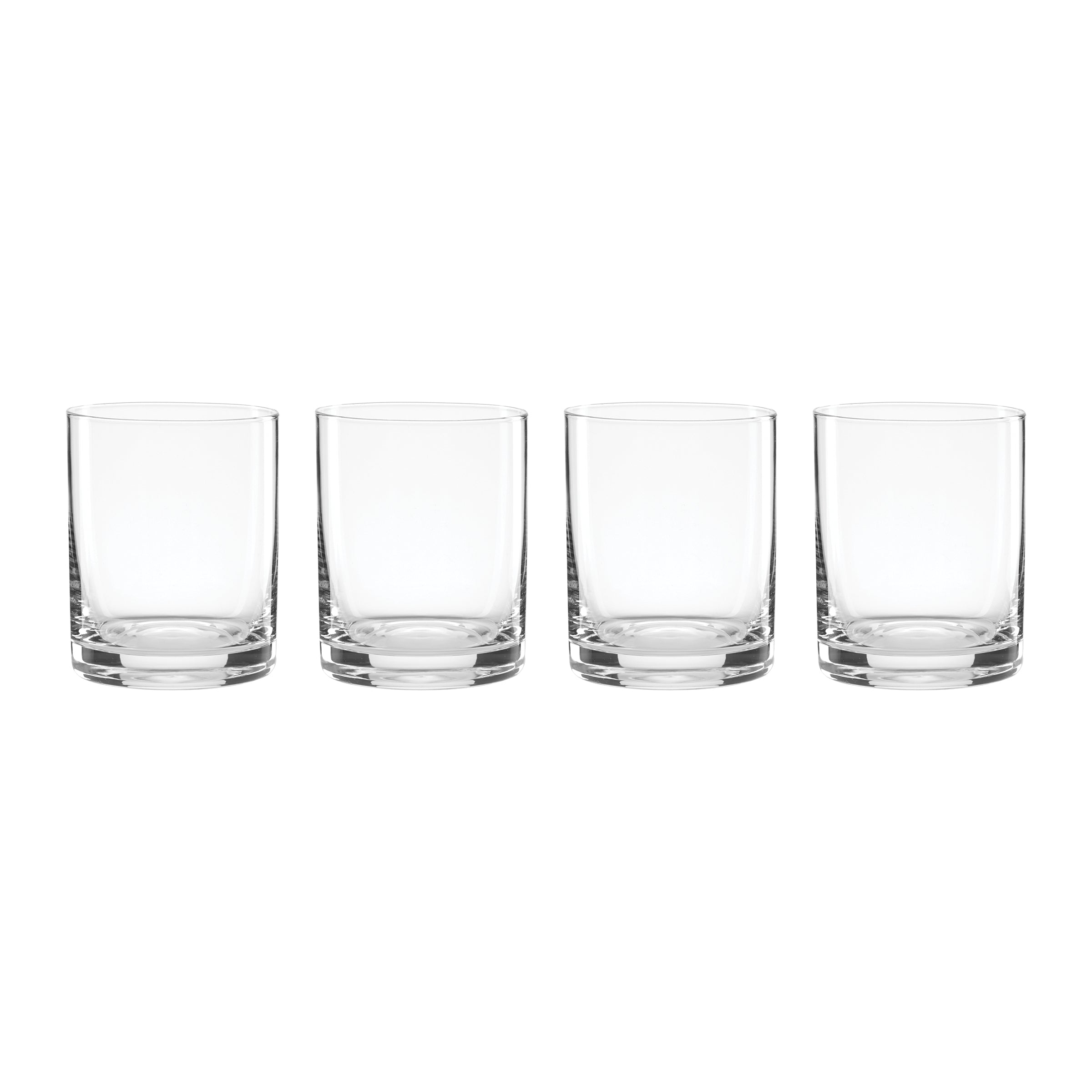 5 O'Clock Double Old Fashioned Whiskey Glasses Set of 4 - Heavy Base Cocktail Glasses for Bourbon, Scotch & Whiskey Drinks - Perfect for Home Bar, Parties & Gifts