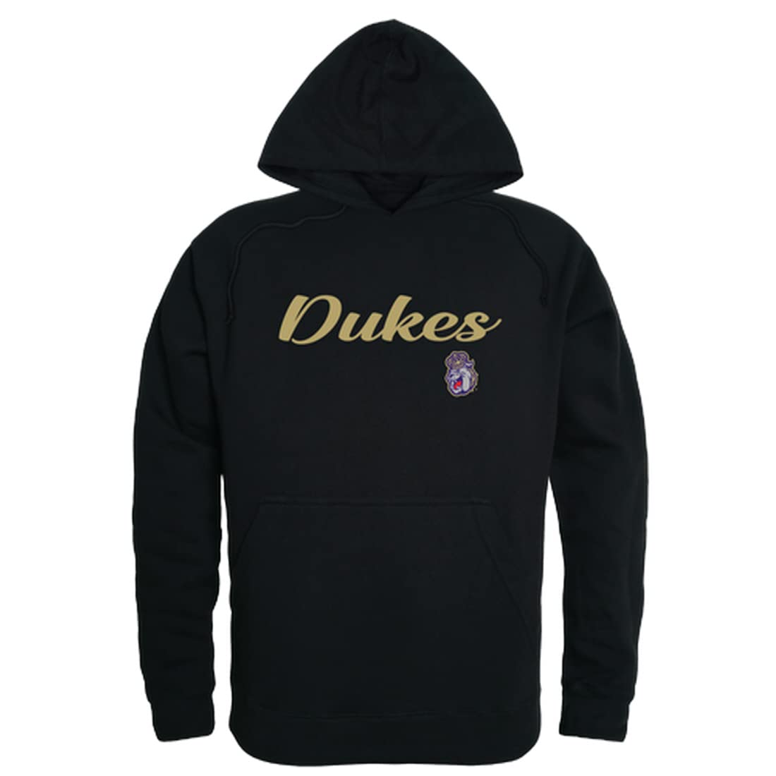 W Republic James Madison University Dukes Script Fleece Hoodie Sweatshirt - Black, XX-Large | Comfortable College Apparel for Game Day & Campus Life