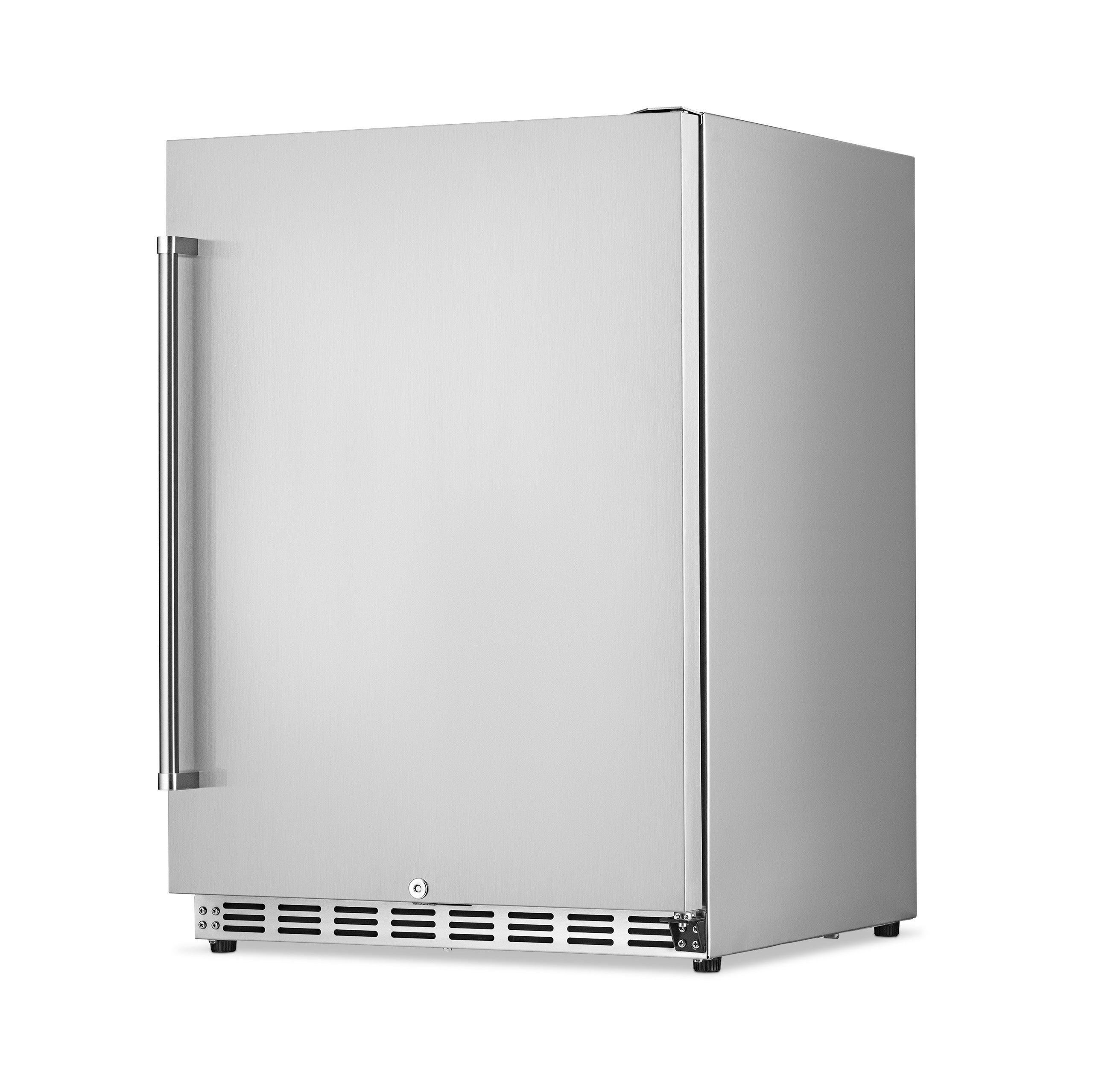 Newair® 24 Inch 5.3 Cu. Ft. Commercial Built-In Stainless Steel Beverage Refrigerator - Perfect for Restaurants, Bars, and Home Entertainment Spaces