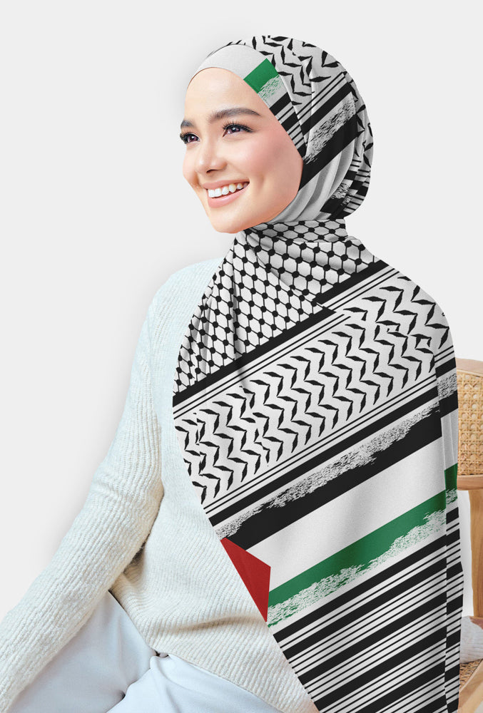 Elegant Sidra Chiffon Printed Rectangular Scarf - Lightweight Fashion Accessory for Women, Perfect for Spring Outfits & Special Occasions