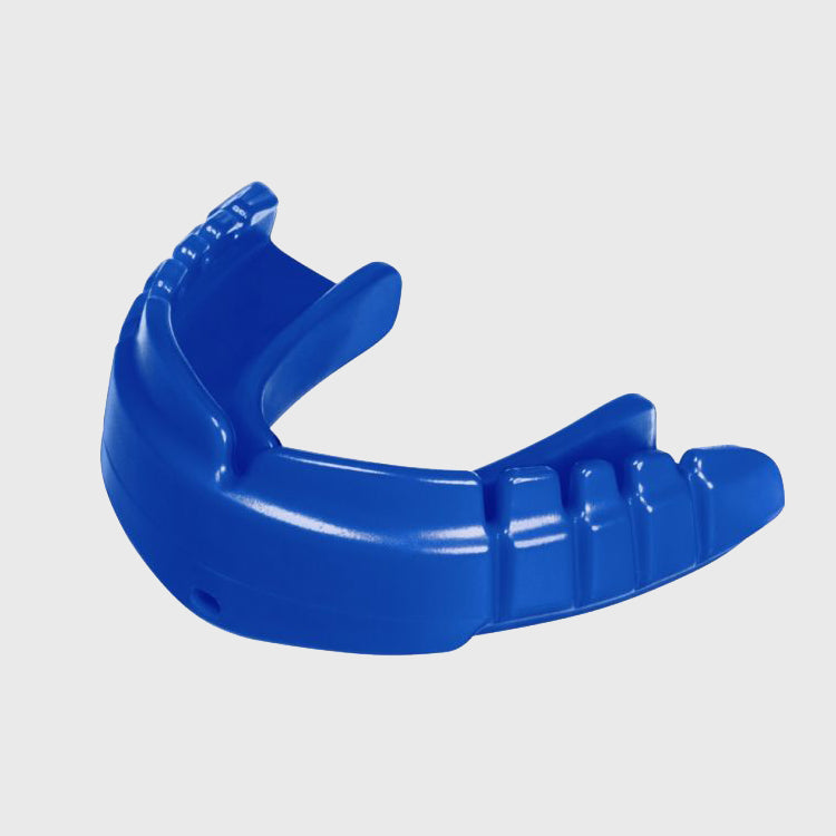 Opro Snap Fit Braces Mouthguard for Sports - Protective Dental Guard for Boxing, Football & MMA - Comfortable Blue Mouthpiece for Athletes