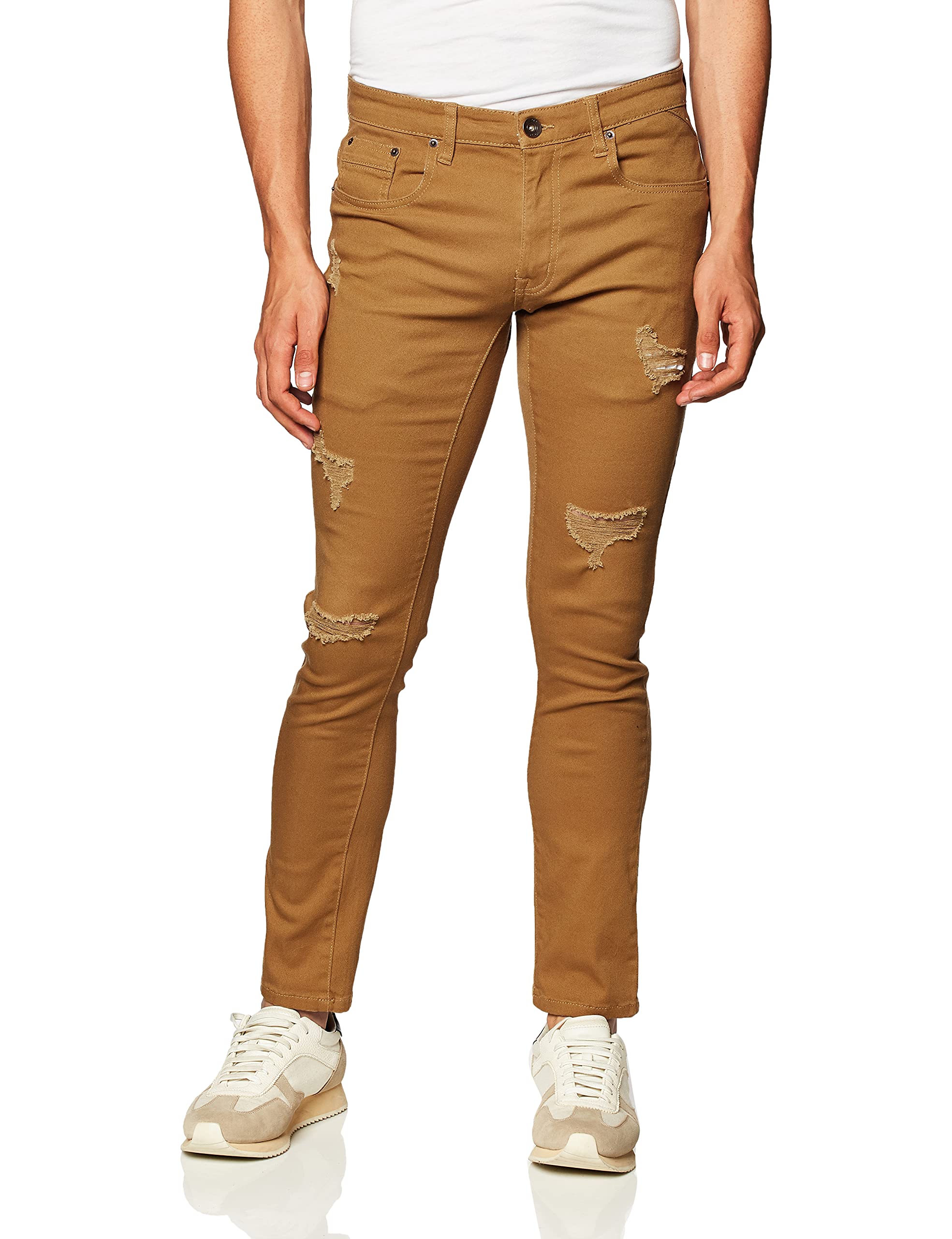 WT02 Men's Stretch Denim Pants - Comfortable Slim Fit Jeans for Casual Wear & Outdoor Activities | Perfect for Work, Travel and Everyday Use