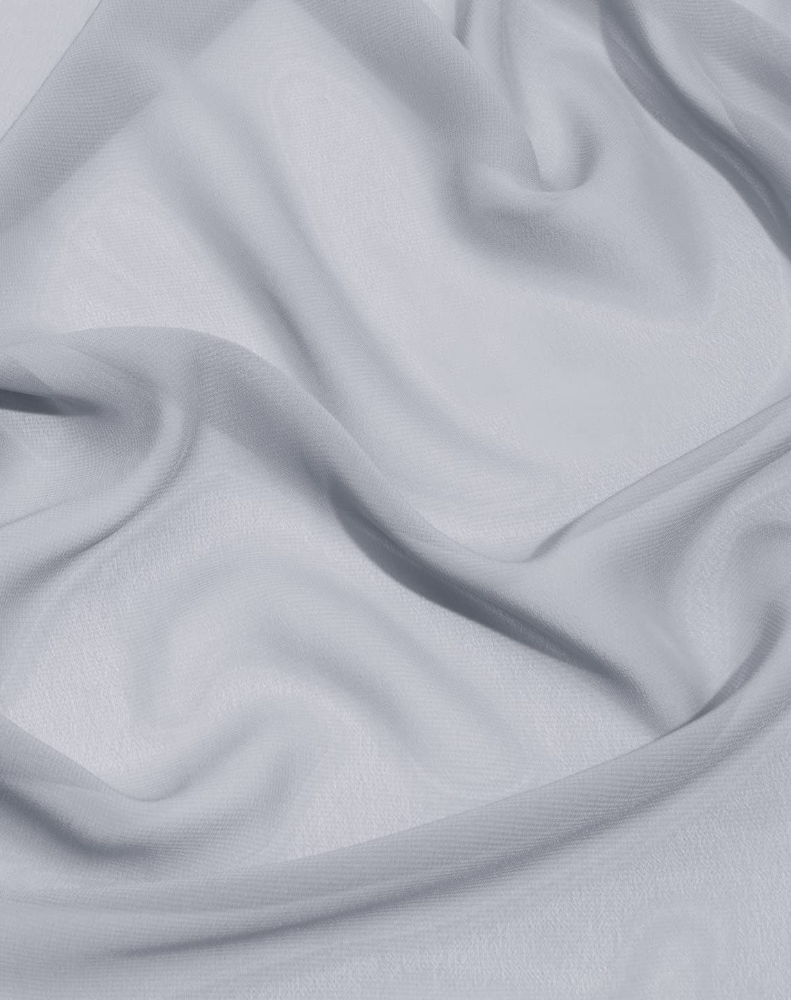 Light Gray Chiffon Fabric - 5 Yards for Wedding Backdrop & Draping