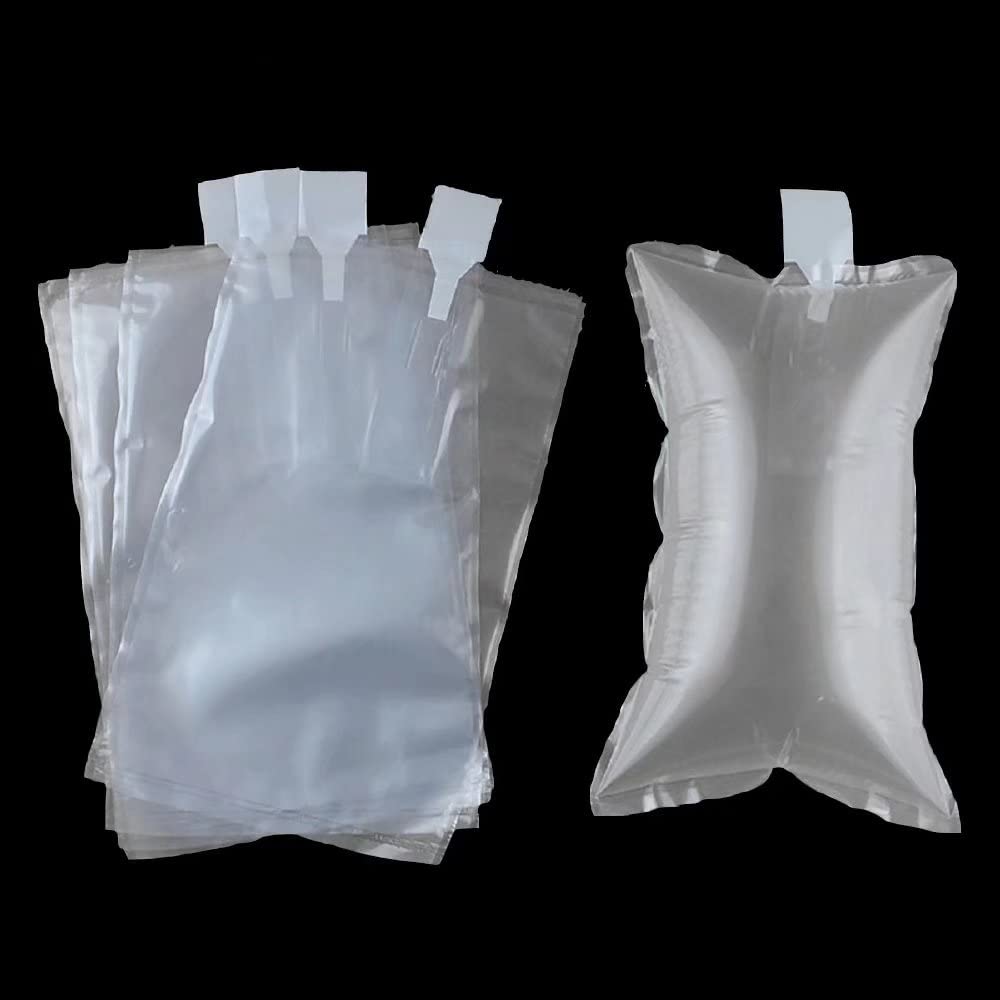 100 Pack Inflatable Air Packaging Bags - 3.9x9.8 Inch Clear Plastic Air Pillows for Shipping Protection | Includes Free Hand Pump | Void Fill Cushioning for Ecommerce, Fragile Items & Moving Supplies (VFC1025) | Perfect for Online Sellers, Warehouse Packaging & Product Protection