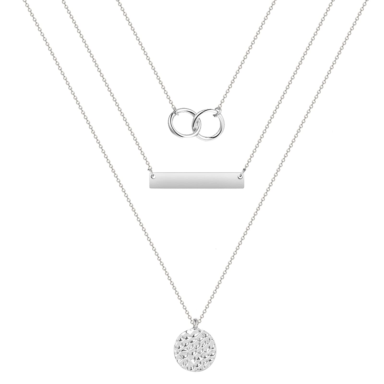 YANCHEN Women's Layered Necklace Set - Dainty Stackable Chain Necklaces with Charms, Trendy Jewelry for Everyday Wear, Christmas Gifts & Stocking Stuffers - Perfect for Layering, Office Wear and Special Occasions