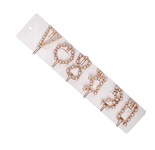 AB Beauty House Pearl Hair Clips for Women & Girls - 6pcs Set, Elegant Hair Accessories for Weddings, Parties & Everyday Styling