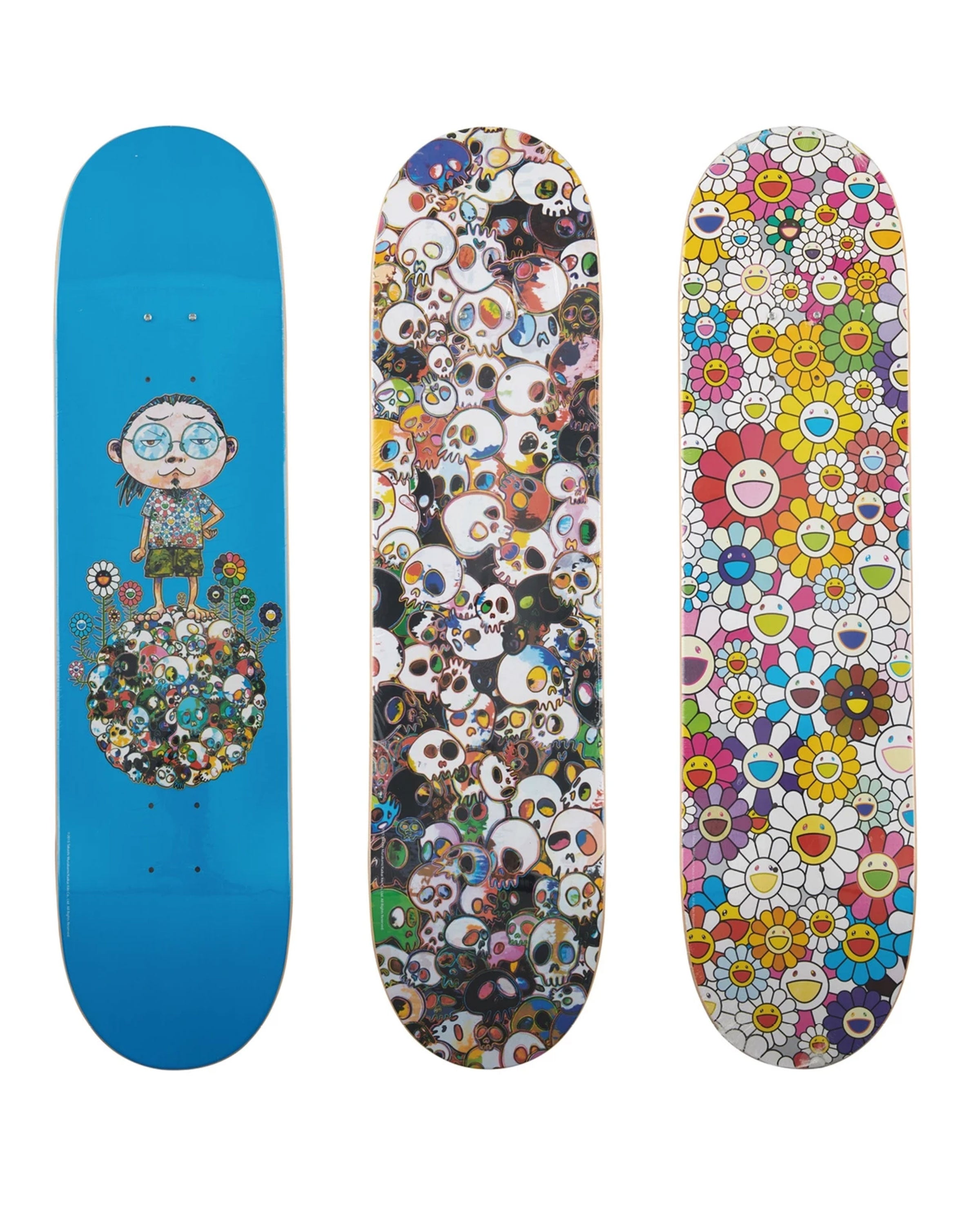 Takashi Murakami Skateboard Deck Set 2015 - Limited Edition Collectible Art Deck for Skateboarding & Wall Display - Perfect for Skaters, Art Lovers & Home Decor