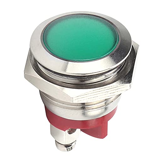 Waterproof LED Warning Single Lamp - IP66 Rated for Outdoor Use (Green) | Ideal for Construction Sites, Parking Lots & Safety Alerts