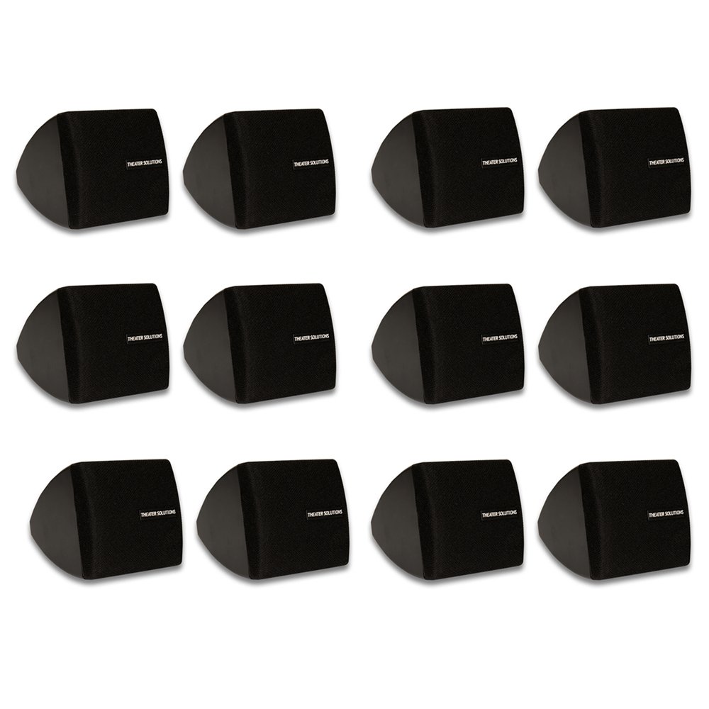 Theater Solutions TS30B 6-Pair Mountable Indoor Bookshelf Speakers - Black | Perfect for Home Theater, Gaming & Music Setup