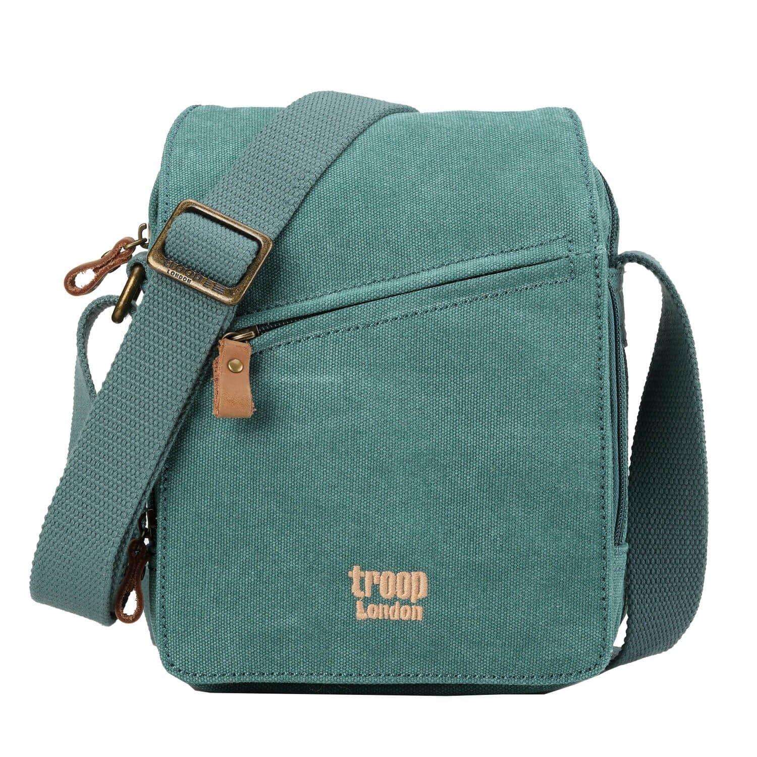 TRP0239 Troop London Classic Canvas Crossbody Bag - Stylish & Durable for Travel, Work & Everyday Use