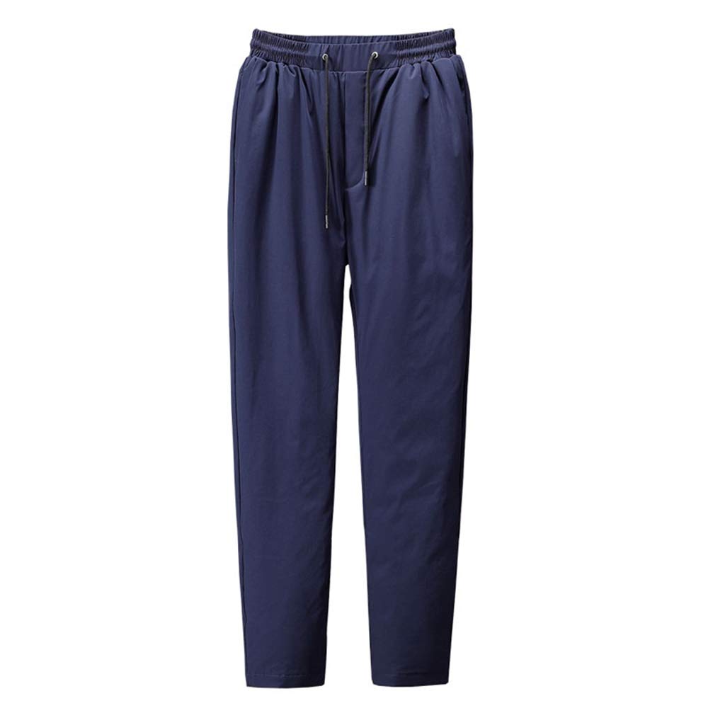 HUAHUA Men's Winter Warm Thermal Pants - White Goose Down Insulated, Double-Lock Temperature Retention, Thickened for Extreme Cold - Dark Blue, Size M - Perfect for Outdoor Activities, Skiing & Casual Wear