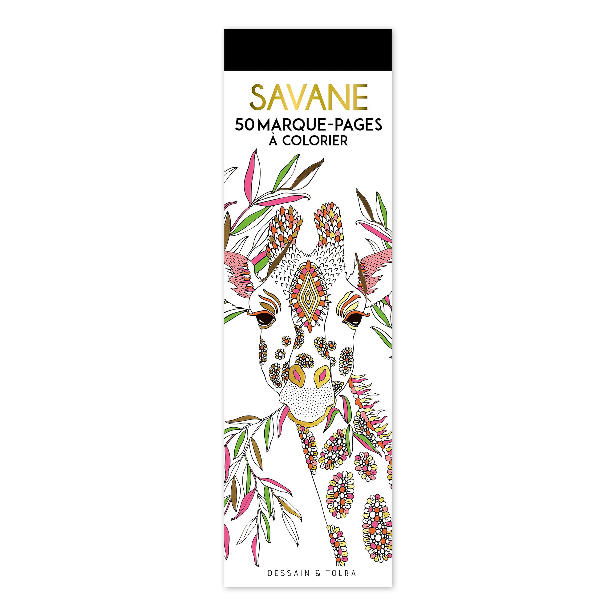 50 Coloring Bookmarks: Savanna Theme - Fun & Creative DIY Bookmarks for Kids & Adults - Perfect for Reading, Gifts, and School Activities