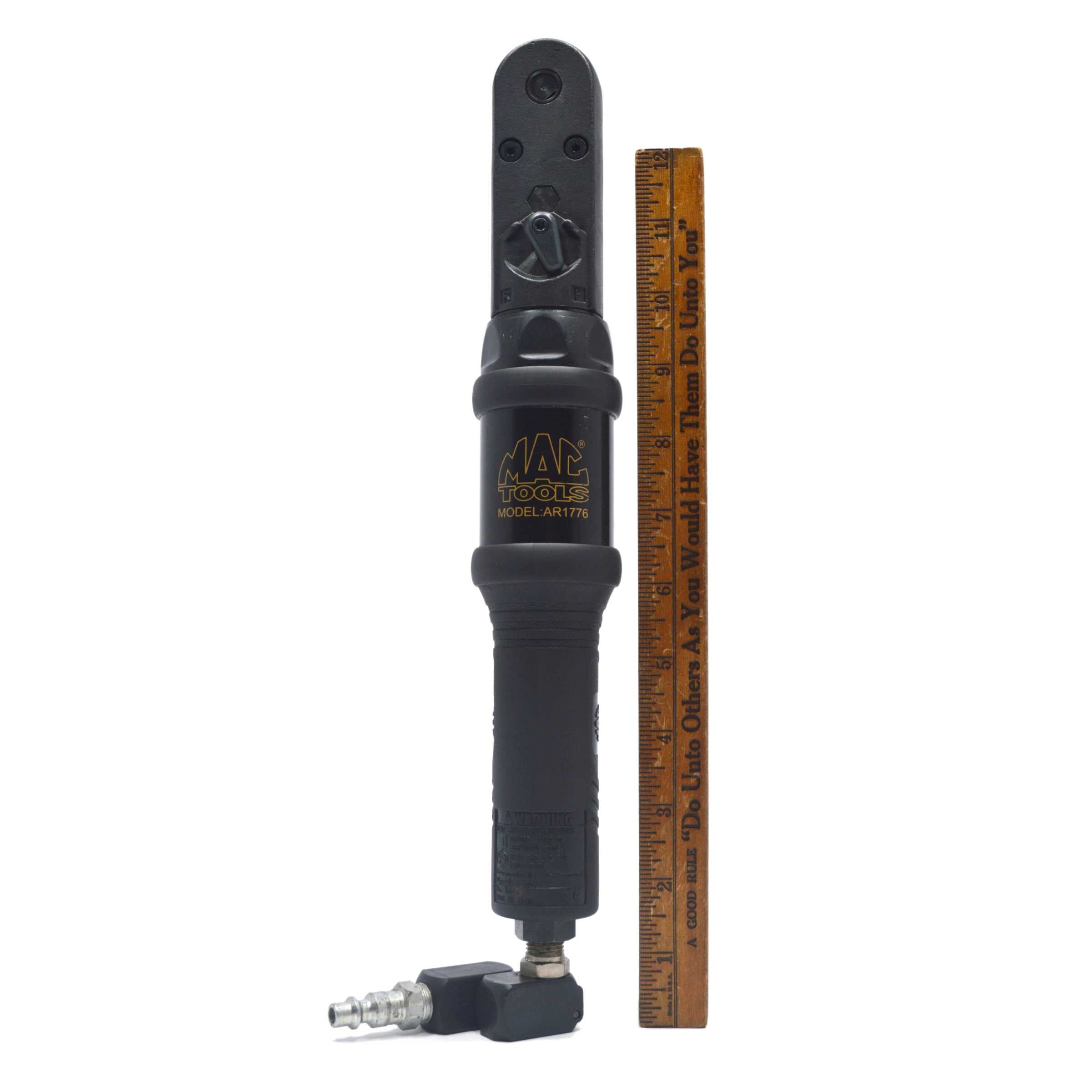 Refurbished MAC TOOLS PNEUMATIC RATCHET #AR1776 with SWIVEL ADAPTER AS60 - Tested & Working | Perfect for Automotive Repair, Industrial Maintenance & DIY Projects