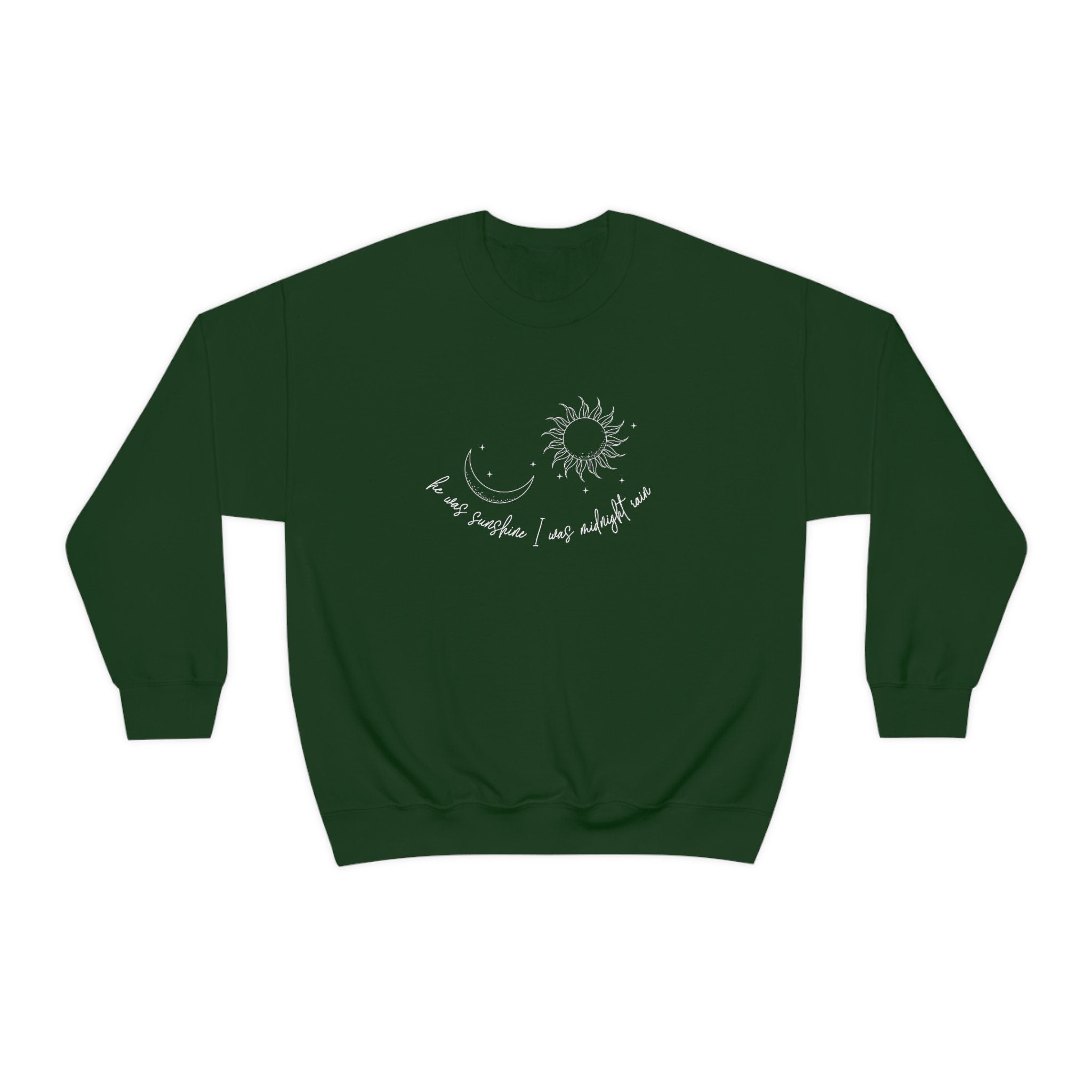 Midnight Rain Crewneck Sweatshirt | Taylor Swift Merch | He Was Sunshine I Was Midnight Rain Lyrics | Swiftie Gift | TS Midnight Merch | Perfect for Concerts, Gifts & Fan Collections