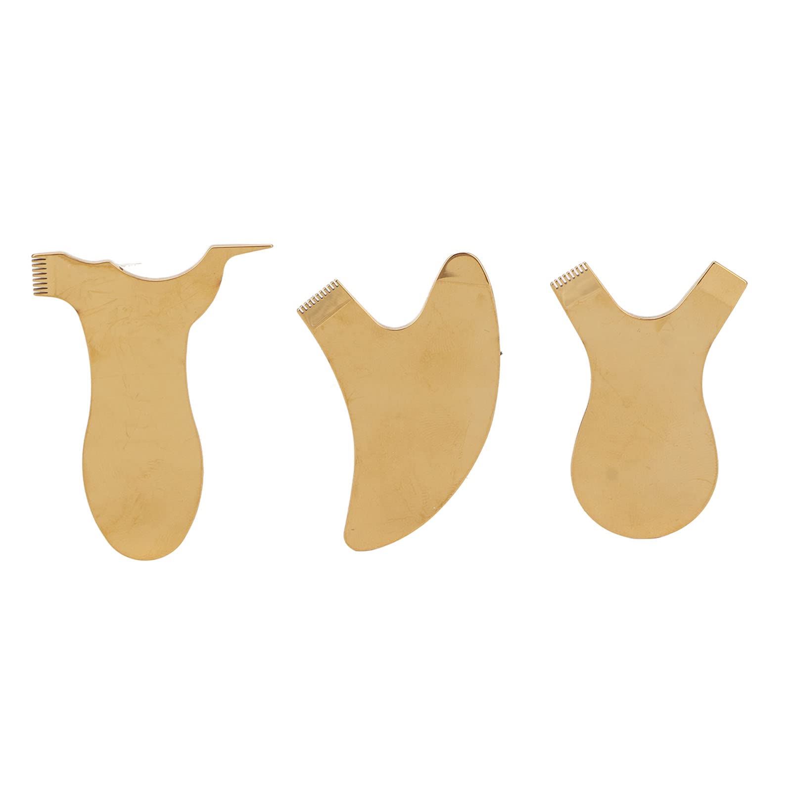 Golden Eyelash Perm Brush Set - 3pcs T/Y Shape Lash Separator for Salon & Home Use