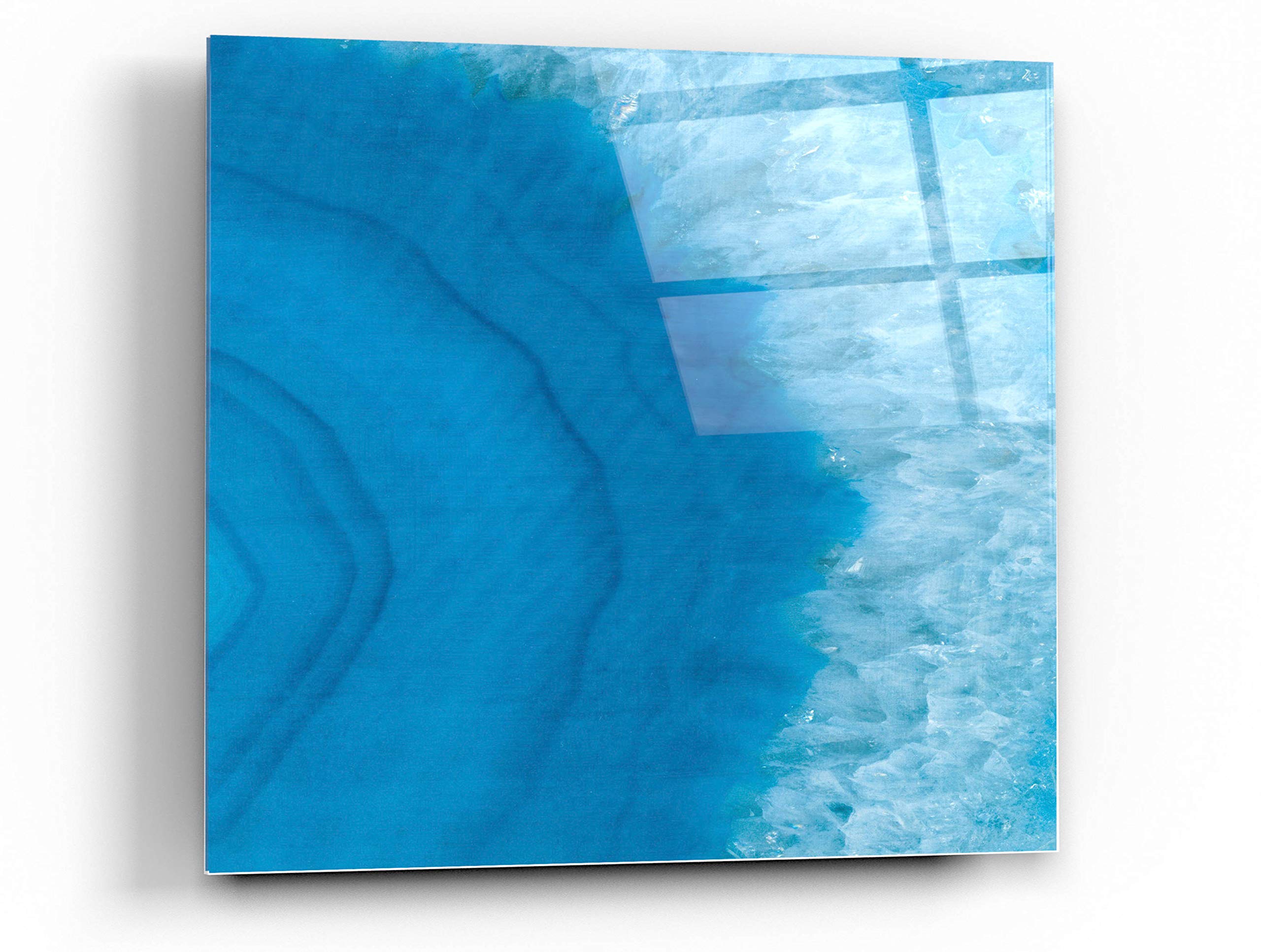 Epic Art 'Agate Geode II' by Wild Apple - 24x24 Inch Acrylic Glass Wall Decor - Modern Abstract Painting for Living Room, Bedroom & Office