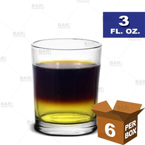 BarConic® 3 oz Shot Glasses Set of 6 - Perfect for Parties, Bars, and Home Entertaining